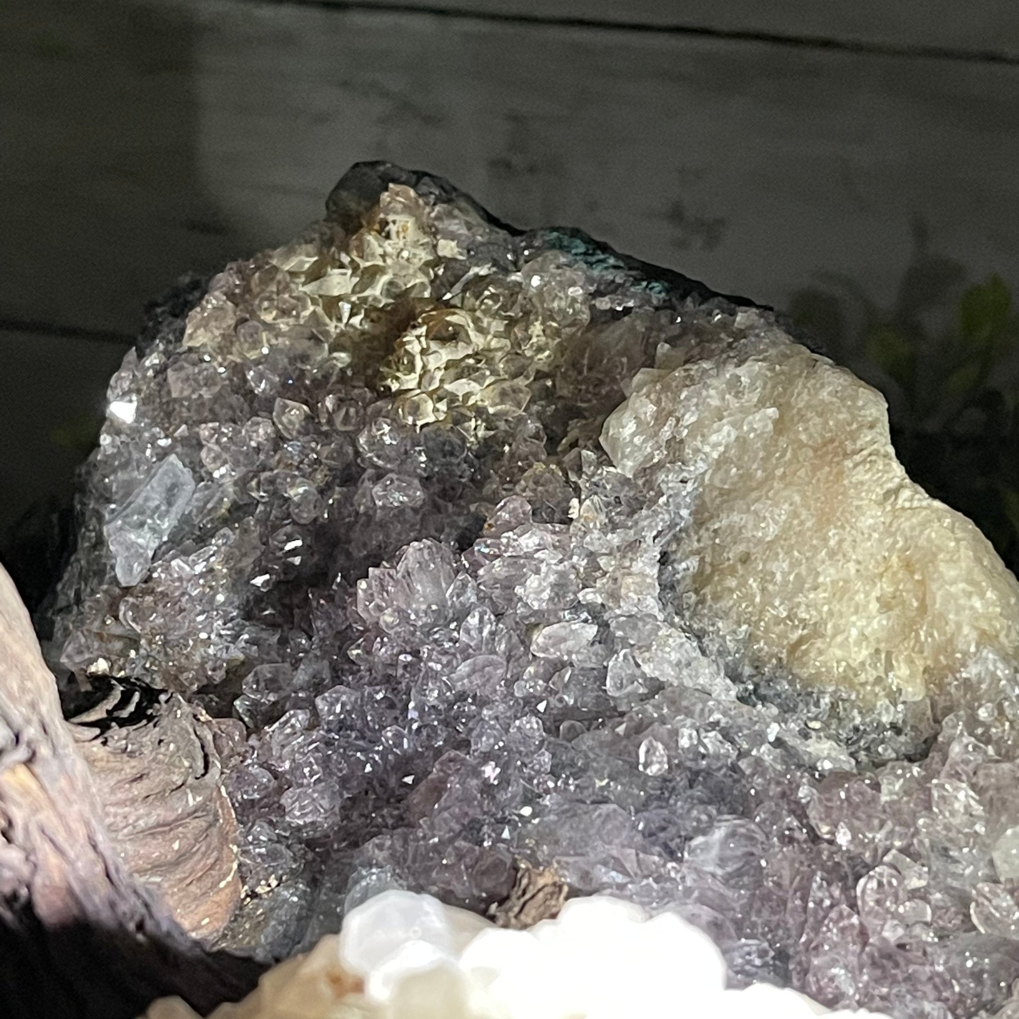 33" Tall Special Clear Quartz Gemstone Tree w/ Amethyst base, 960 Gems, Handmade #5431CQ-001 by Brazil Gems - Brazil GemsBrazil Gems33" Tall Special Clear Quartz Gemstone Tree w/ Amethyst base, 960 Gems, Handmade #5431CQ-001 by Brazil GemsGemstone Trees5431CQ-001