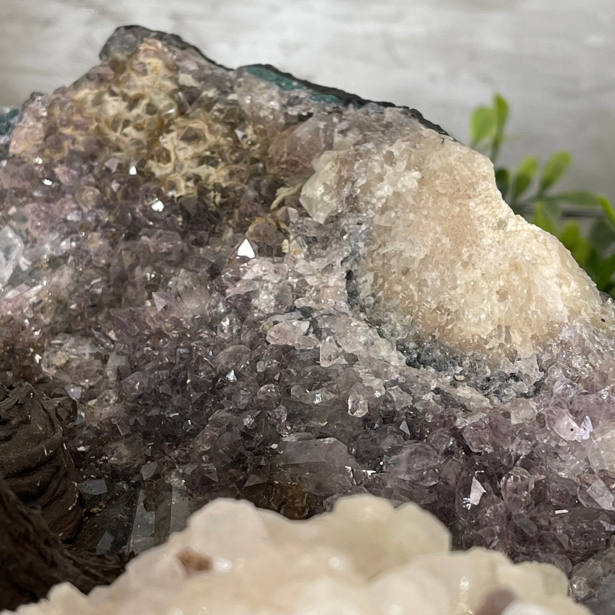 33" Tall Special Clear Quartz Gemstone Tree w/ Amethyst base, 960 Gems, Handmade #5431CQ-001 by Brazil Gems - Brazil GemsBrazil Gems33" Tall Special Clear Quartz Gemstone Tree w/ Amethyst base, 960 Gems, Handmade #5431CQ-001 by Brazil GemsGemstone Trees5431CQ-001