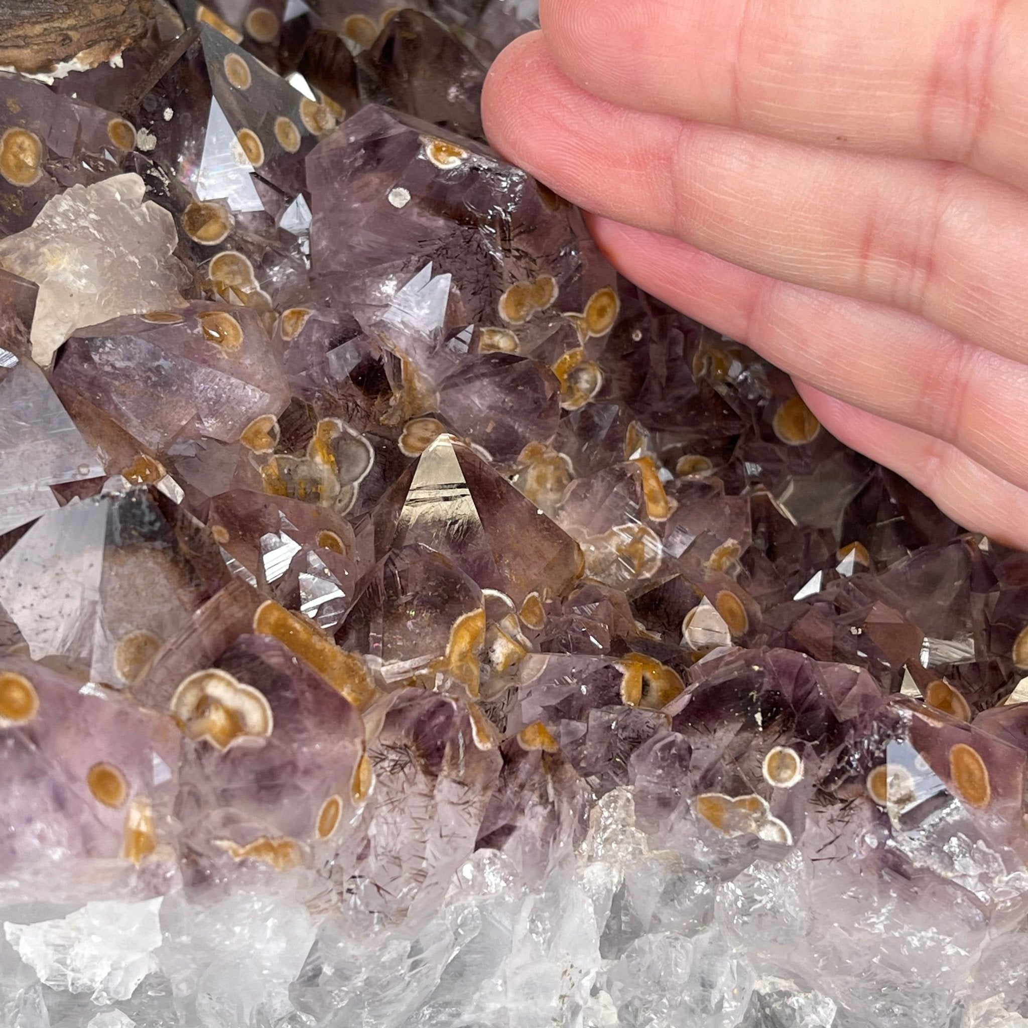 33" Tall Special Pink Agate Gemstone Tree w/ Amethyst base, 930 Gems, Handmade #5430PA-001 by Brazil Gems - Brazil GemsBrazil Gems33" Tall Special Pink Agate Gemstone Tree w/ Amethyst base, 930 Gems, Handmade #5430PA-001 by Brazil GemsGemstone Trees5430PA-001