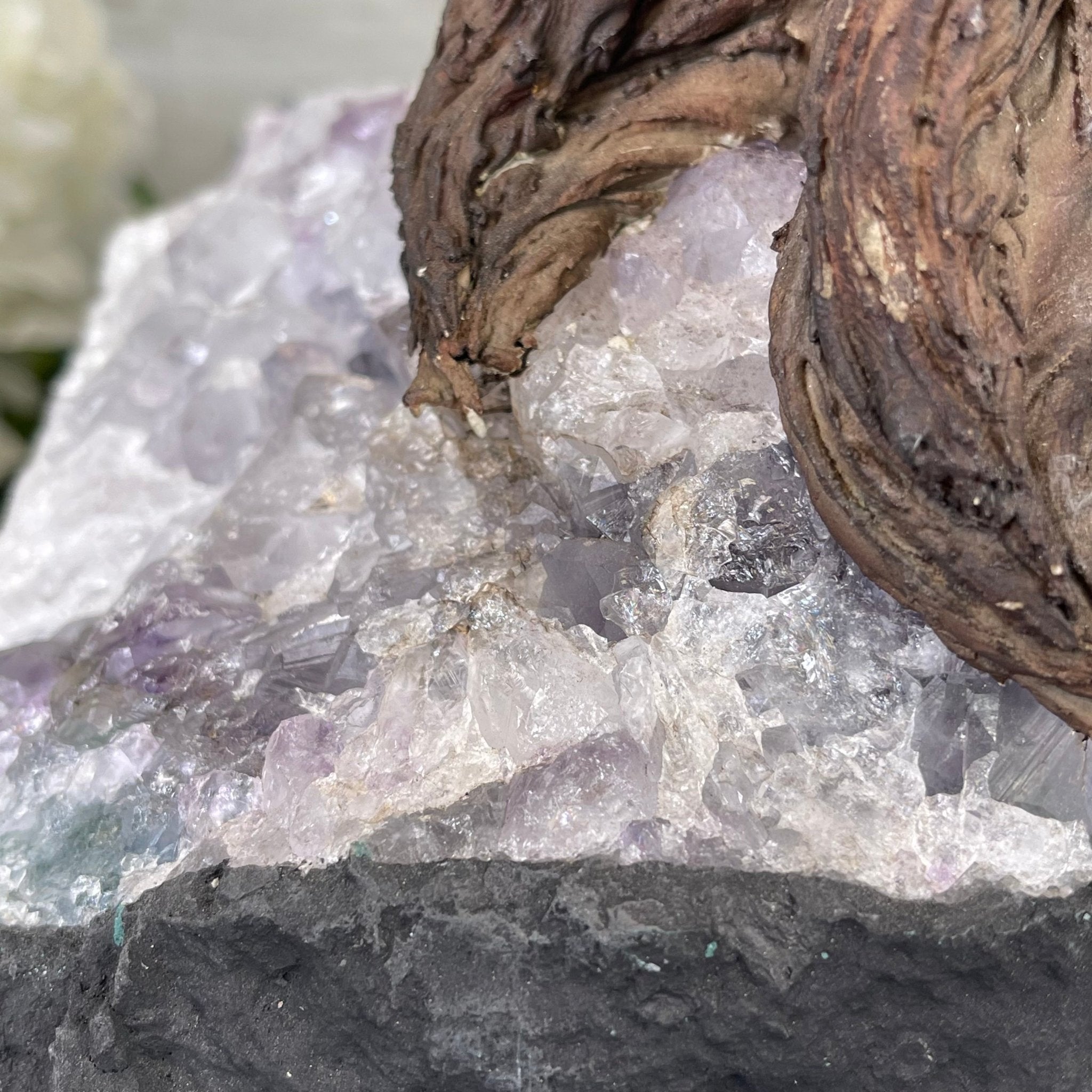 33" Tall Special Rose Quartz Gemstone Tree w/ Amethyst base, 990 Gems, Handmade #5432RQ-001 by Brazil Gems - Brazil GemsBrazil Gems33" Tall Special Rose Quartz Gemstone Tree w/ Amethyst base, 990 Gems, Handmade #5432RQ-001 by Brazil GemsGemstone Trees5432RQ-001
