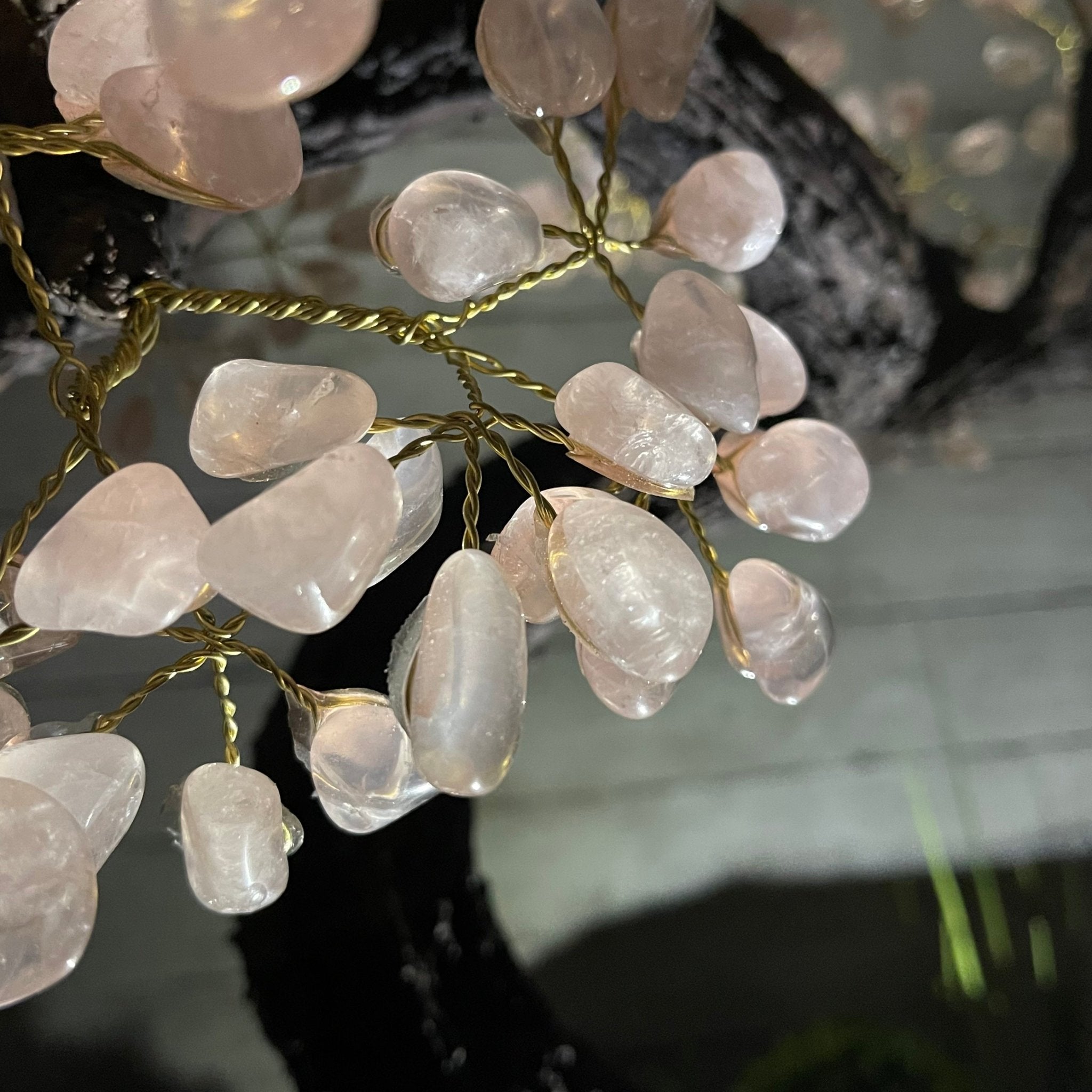 33" Tall Special Rose Quartz Gemstone Tree w/ Amethyst base, 990 Gems, Handmade #5432RQ-001 by Brazil Gems - Brazil GemsBrazil Gems33" Tall Special Rose Quartz Gemstone Tree w/ Amethyst base, 990 Gems, Handmade #5432RQ-001 by Brazil GemsGemstone Trees5432RQ-001
