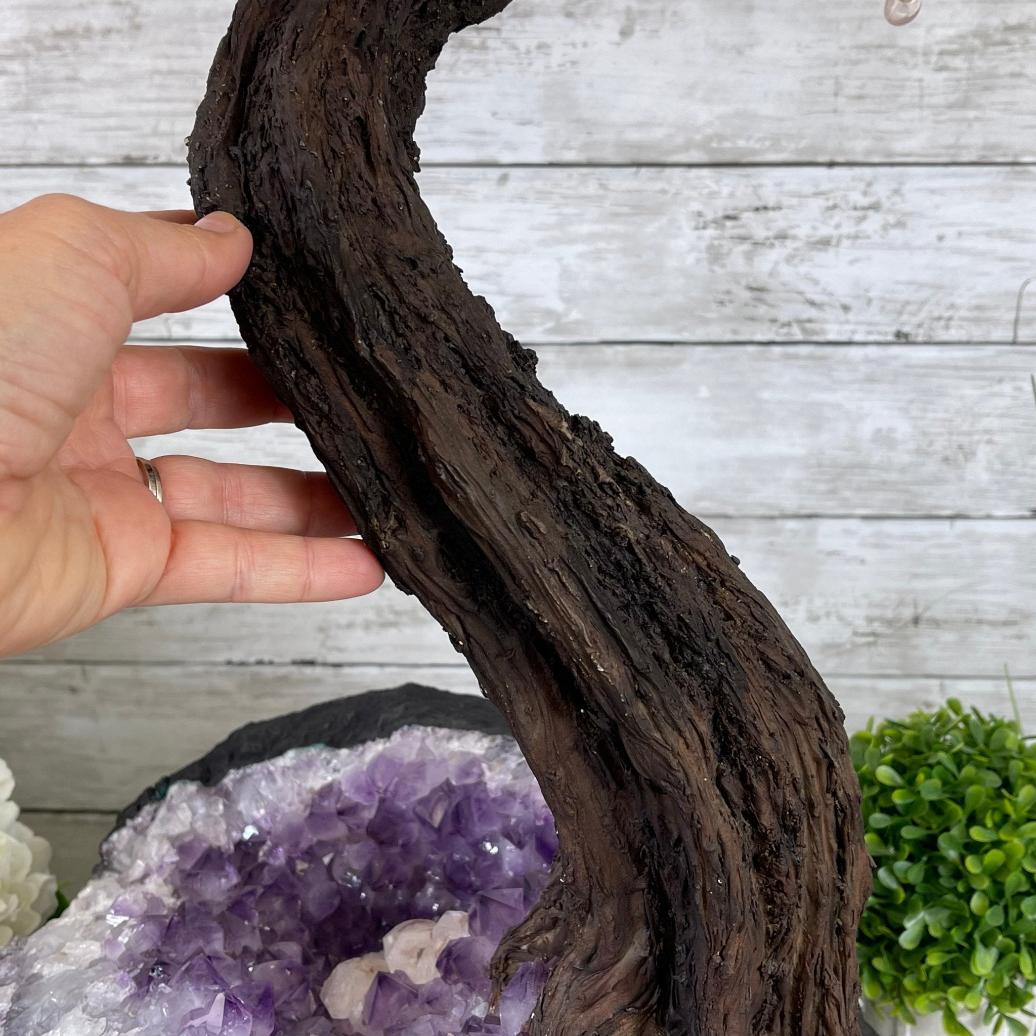 33" Tall Special Rose Quartz Gemstone Tree w/ Amethyst base, 990 Gems, Handmade #5432RQ-001 by Brazil Gems - Brazil GemsBrazil Gems33" Tall Special Rose Quartz Gemstone Tree w/ Amethyst base, 990 Gems, Handmade #5432RQ-001 by Brazil GemsGemstone Trees5432RQ-001