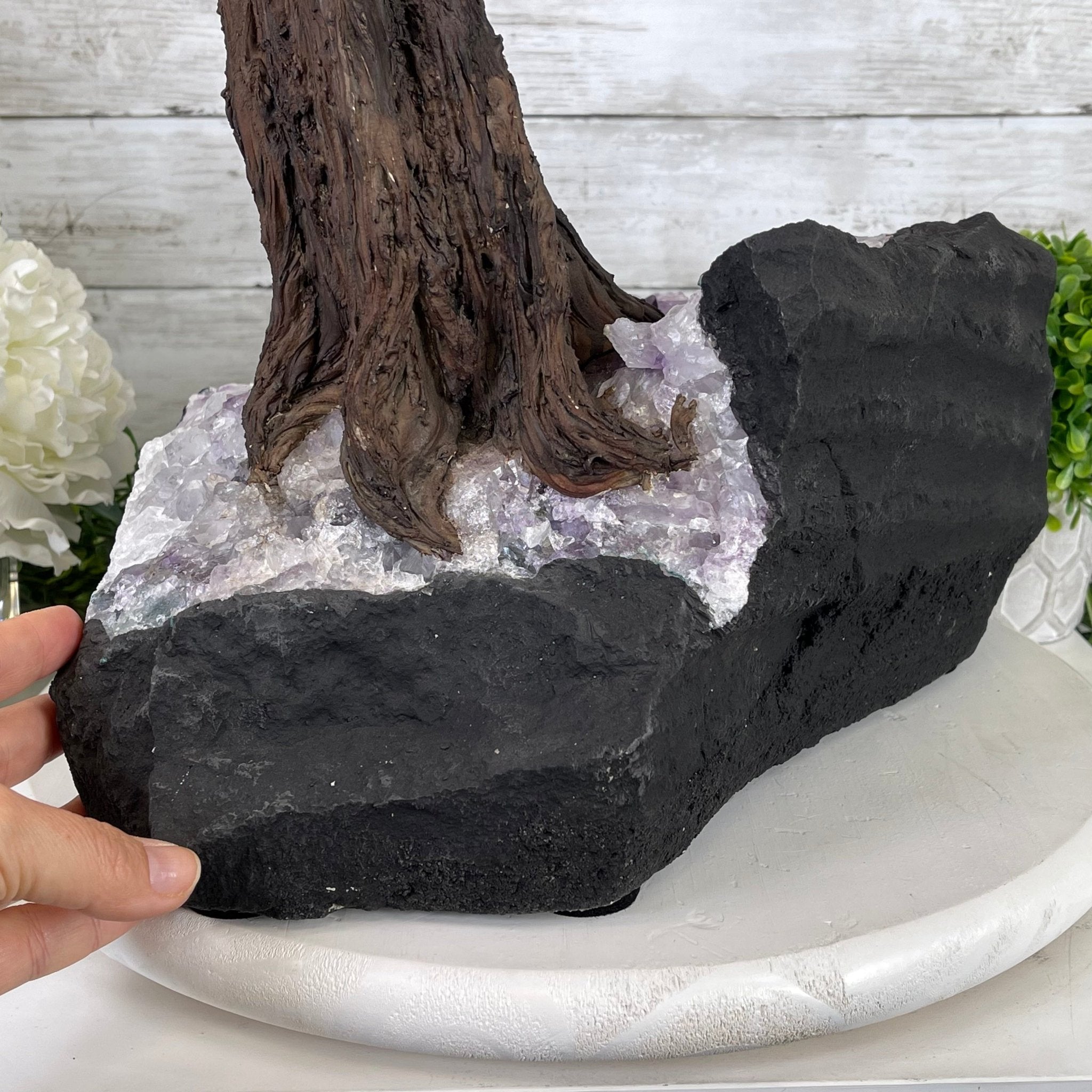 33" Tall Special Rose Quartz Gemstone Tree w/ Amethyst base, 990 Gems, Handmade #5432RQ-001 by Brazil Gems - Brazil GemsBrazil Gems33" Tall Special Rose Quartz Gemstone Tree w/ Amethyst base, 990 Gems, Handmade #5432RQ-001 by Brazil GemsGemstone Trees5432RQ-001
