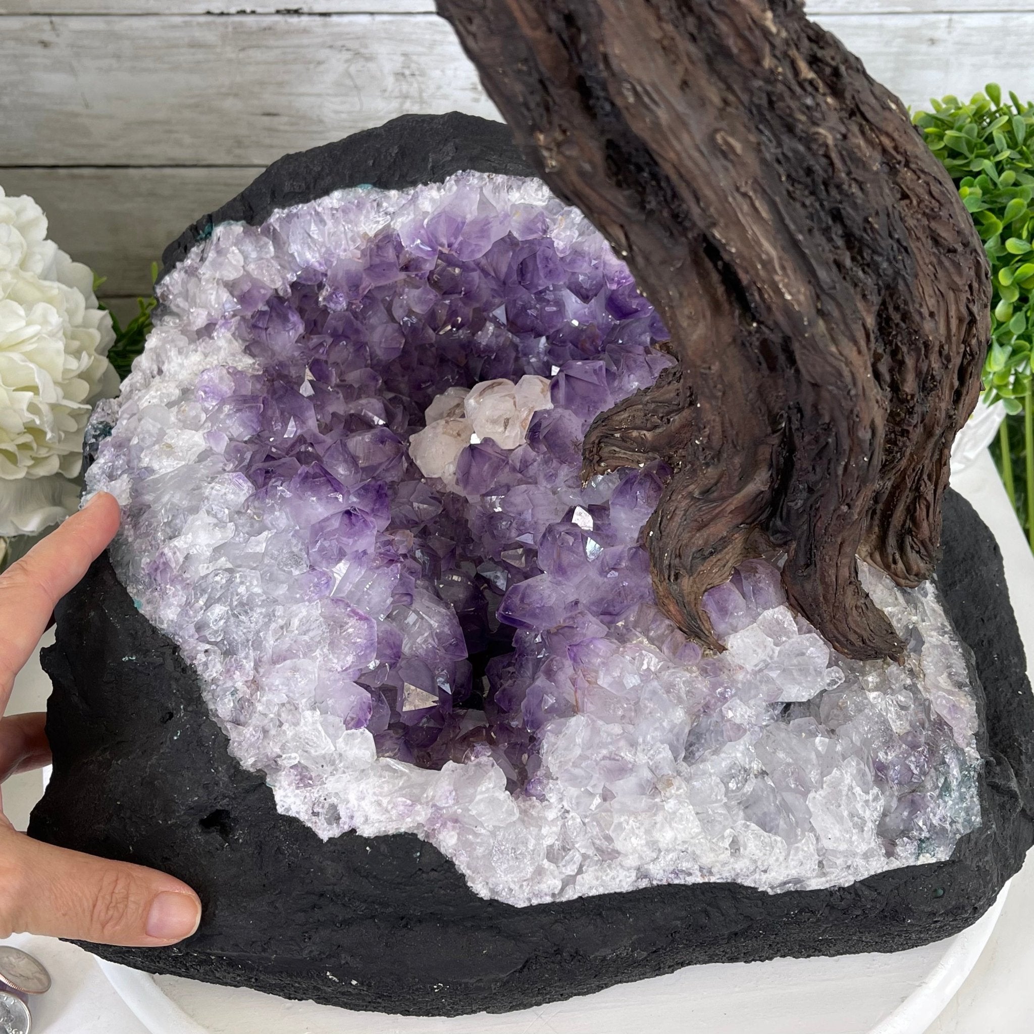 33" Tall Special Rose Quartz Gemstone Tree w/ Amethyst base, 990 Gems, Handmade #5432RQ-001 by Brazil Gems - Brazil GemsBrazil Gems33" Tall Special Rose Quartz Gemstone Tree w/ Amethyst base, 990 Gems, Handmade #5432RQ-001 by Brazil GemsGemstone Trees5432RQ-001
