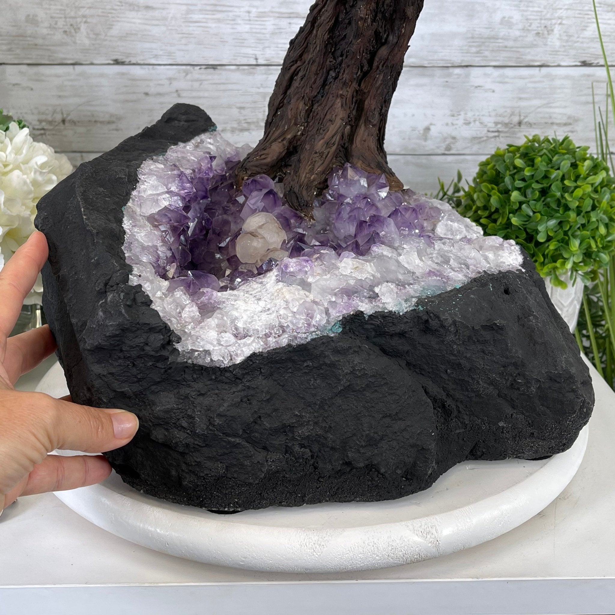 33" Tall Special Rose Quartz Gemstone Tree w/ Amethyst base, 990 Gems, Handmade #5432RQ-001 by Brazil Gems - Brazil GemsBrazil Gems33" Tall Special Rose Quartz Gemstone Tree w/ Amethyst base, 990 Gems, Handmade #5432RQ-001 by Brazil GemsGemstone Trees5432RQ-001