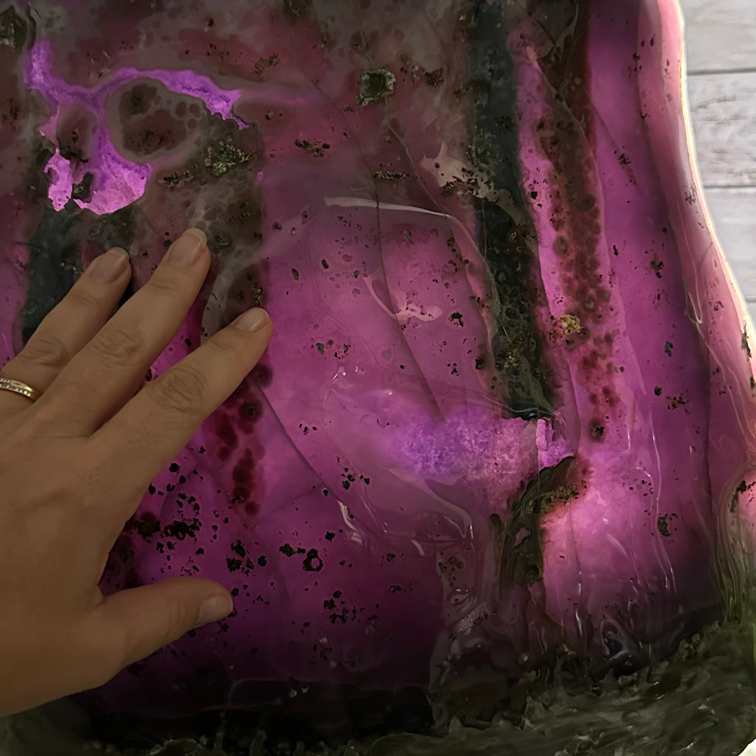 Extra Quality Polished Brazilian Amethyst Cathedral, 82.8 lbs & 15.9" tall Model #5602-0197 by Brazil Gems - Brazil GemsBrazil GemsExtra Quality Polished Brazilian Amethyst Cathedral, 82.8 lbs & 15.9" tall Model #5602-0197 by Brazil GemsPolished Cathedrals5602-0197