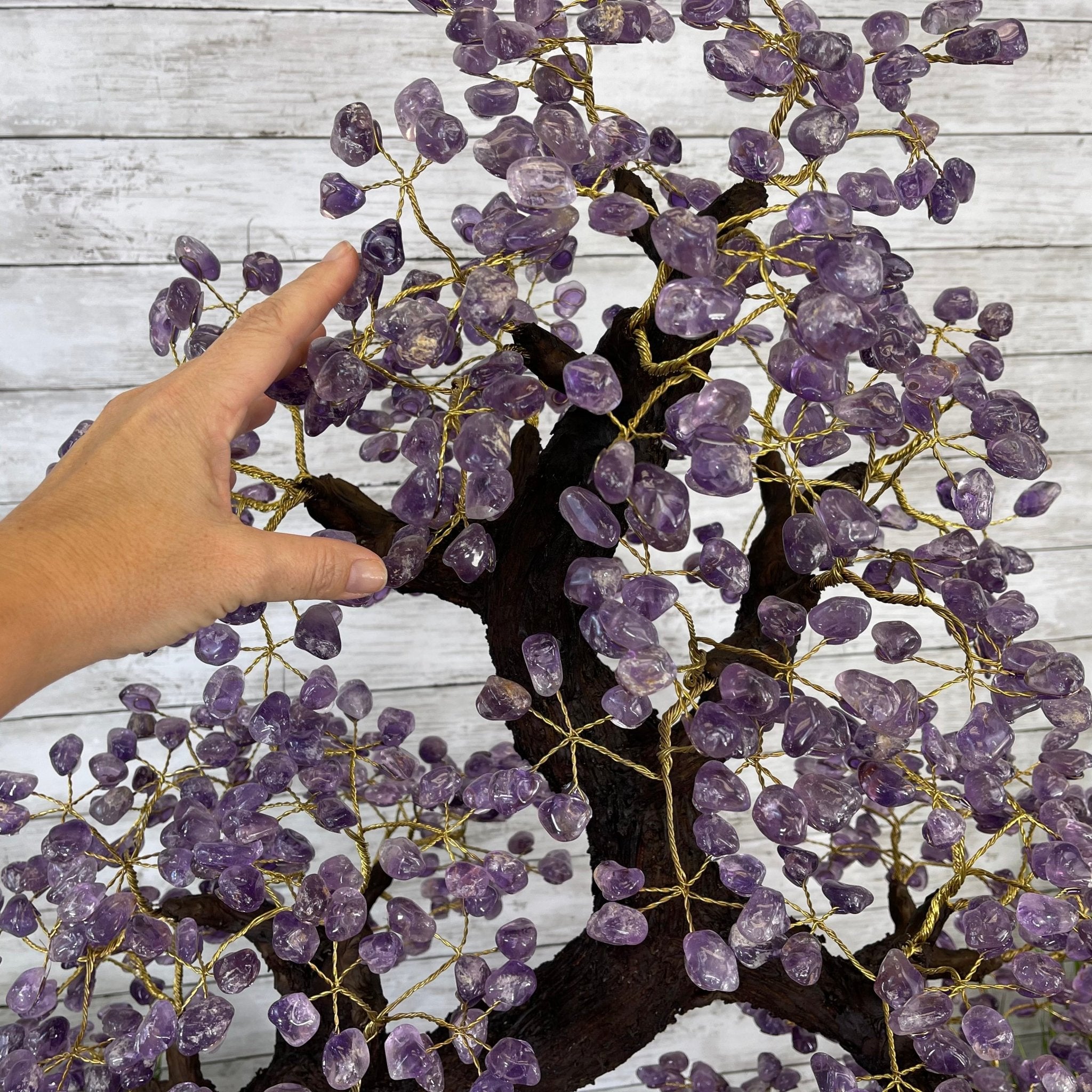 43" Tall Special Amethyst Gemstone Tree w/ Amethyst base, 1140 Gems, Handmade Model #5440AM-001 by Brazil Gems - Brazil GemsBrazil Gems43" Tall Special Amethyst Gemstone Tree w/ Amethyst base, 1140 Gems, Handmade Model #5440AM-001 by Brazil GemsGemstone Trees5440AM-001