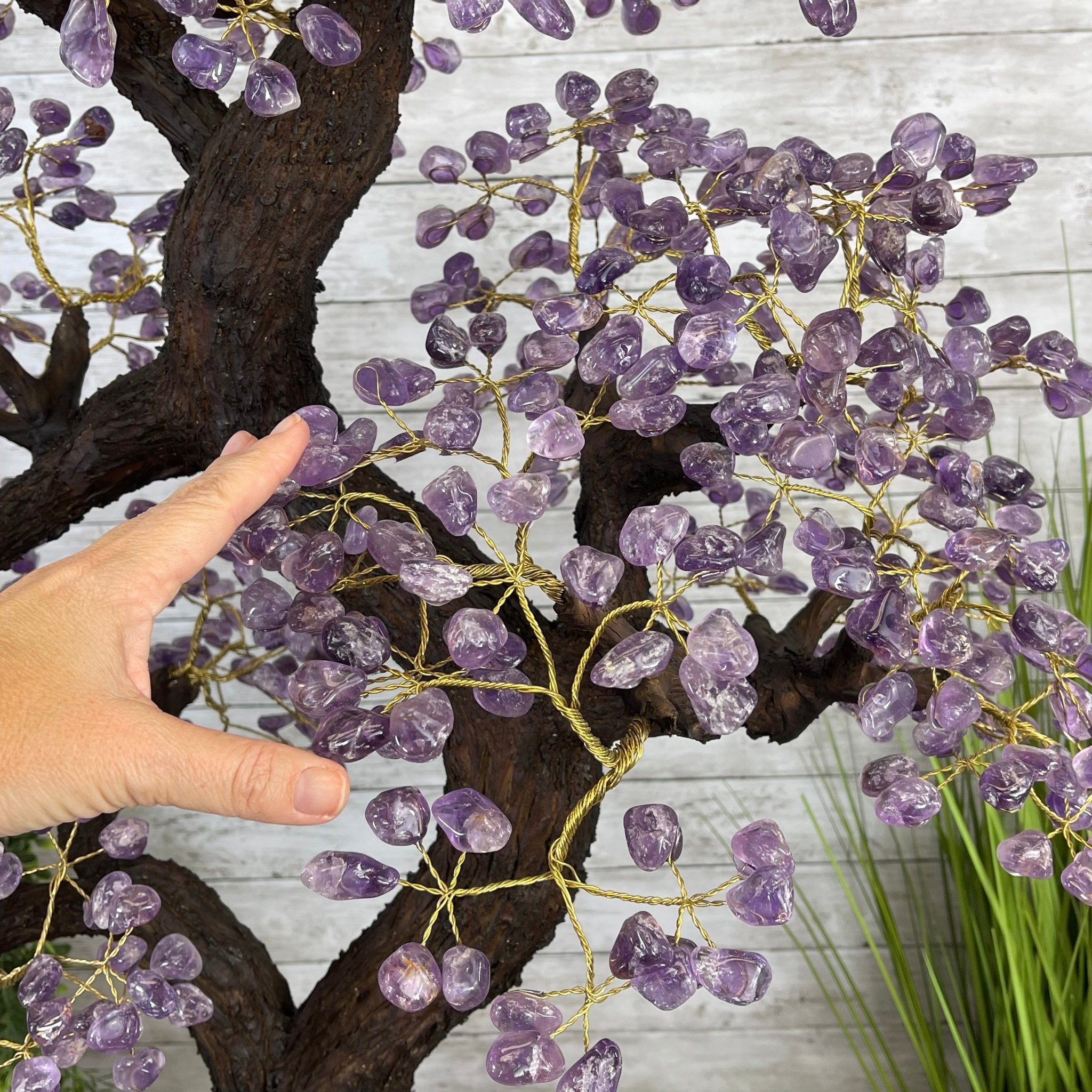 43" Tall Special Amethyst Gemstone Tree w/ Amethyst base, 1140 Gems, Handmade Model #5440AM-001 by Brazil Gems - Brazil GemsBrazil Gems43" Tall Special Amethyst Gemstone Tree w/ Amethyst base, 1140 Gems, Handmade Model #5440AM-001 by Brazil GemsGemstone Trees5440AM-001