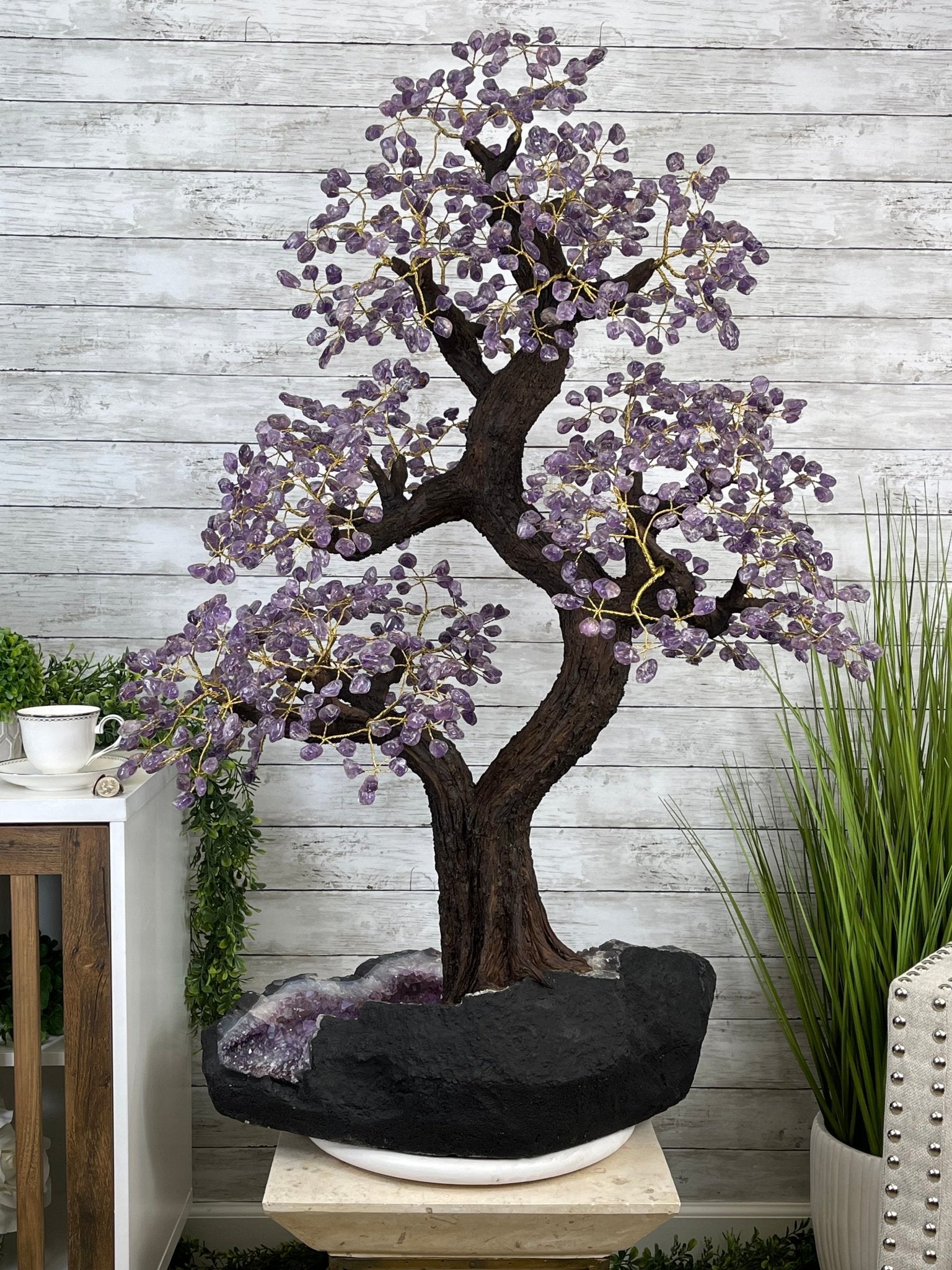 43" Tall Special Amethyst Gemstone Tree w/ Amethyst base, 1140 Gems, Handmade Model #5440AM-001 by Brazil Gems - Brazil GemsBrazil Gems43" Tall Special Amethyst Gemstone Tree w/ Amethyst base, 1140 Gems, Handmade Model #5440AM-001 by Brazil GemsGemstone Trees5440AM-001