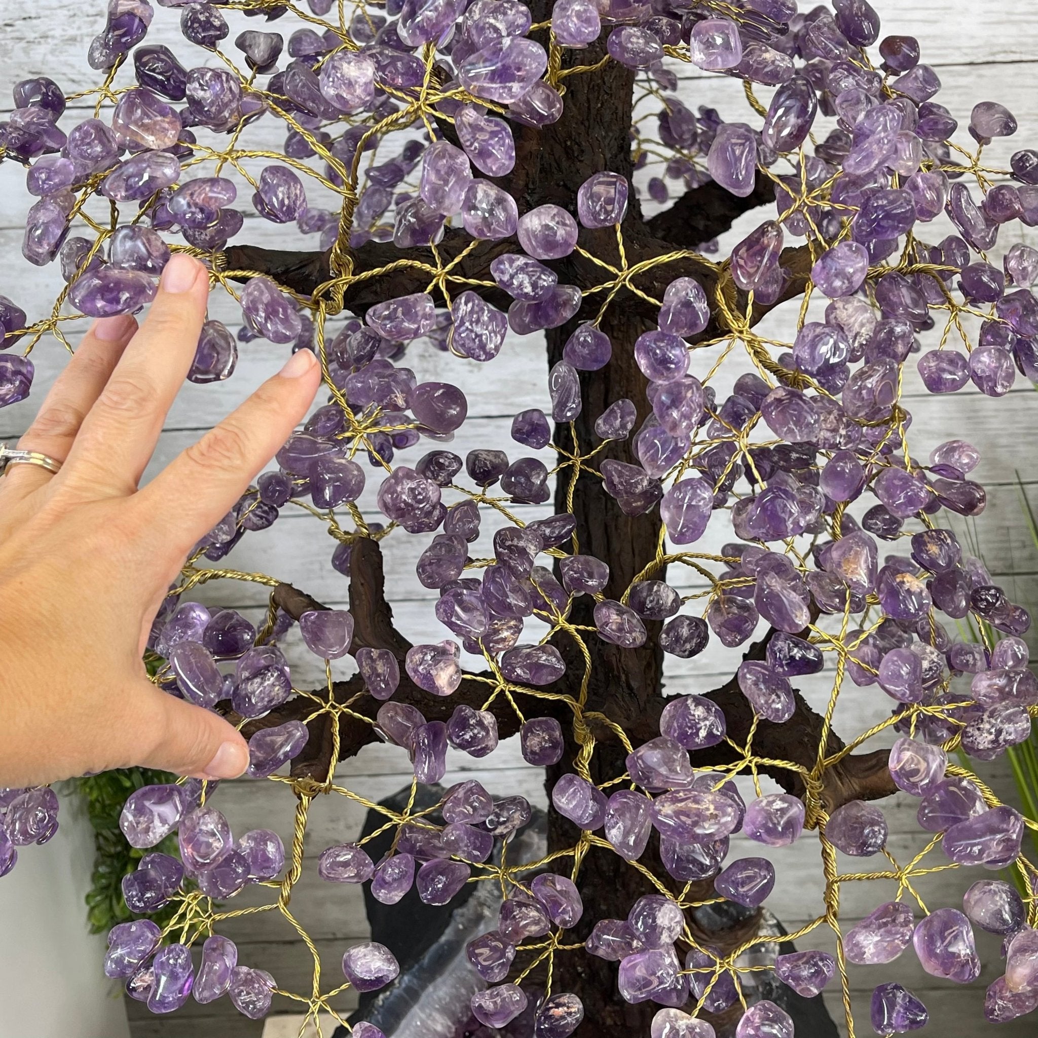 43" Tall Special Amethyst Gemstone Tree w/ Amethyst base, 1140 Gems, Handmade Model #5440AM-001 by Brazil Gems - Brazil GemsBrazil Gems43" Tall Special Amethyst Gemstone Tree w/ Amethyst base, 1140 Gems, Handmade Model #5440AM-001 by Brazil GemsGemstone Trees5440AM-001
