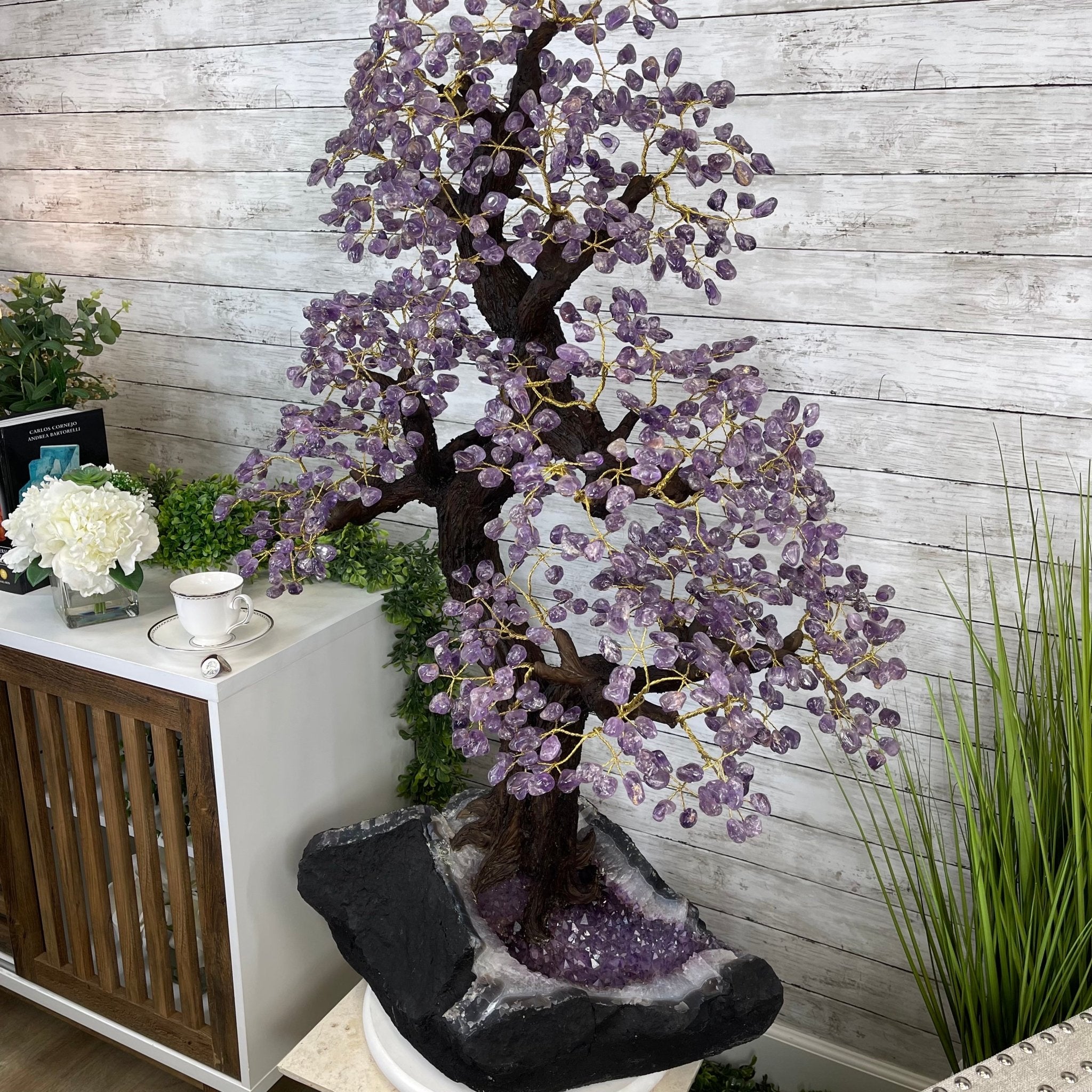 43" Tall Special Amethyst Gemstone Tree w/ Amethyst base, 1140 Gems, Handmade Model #5440AM-001 by Brazil Gems - Brazil GemsBrazil Gems43" Tall Special Amethyst Gemstone Tree w/ Amethyst base, 1140 Gems, Handmade Model #5440AM-001 by Brazil GemsGemstone Trees5440AM-001
