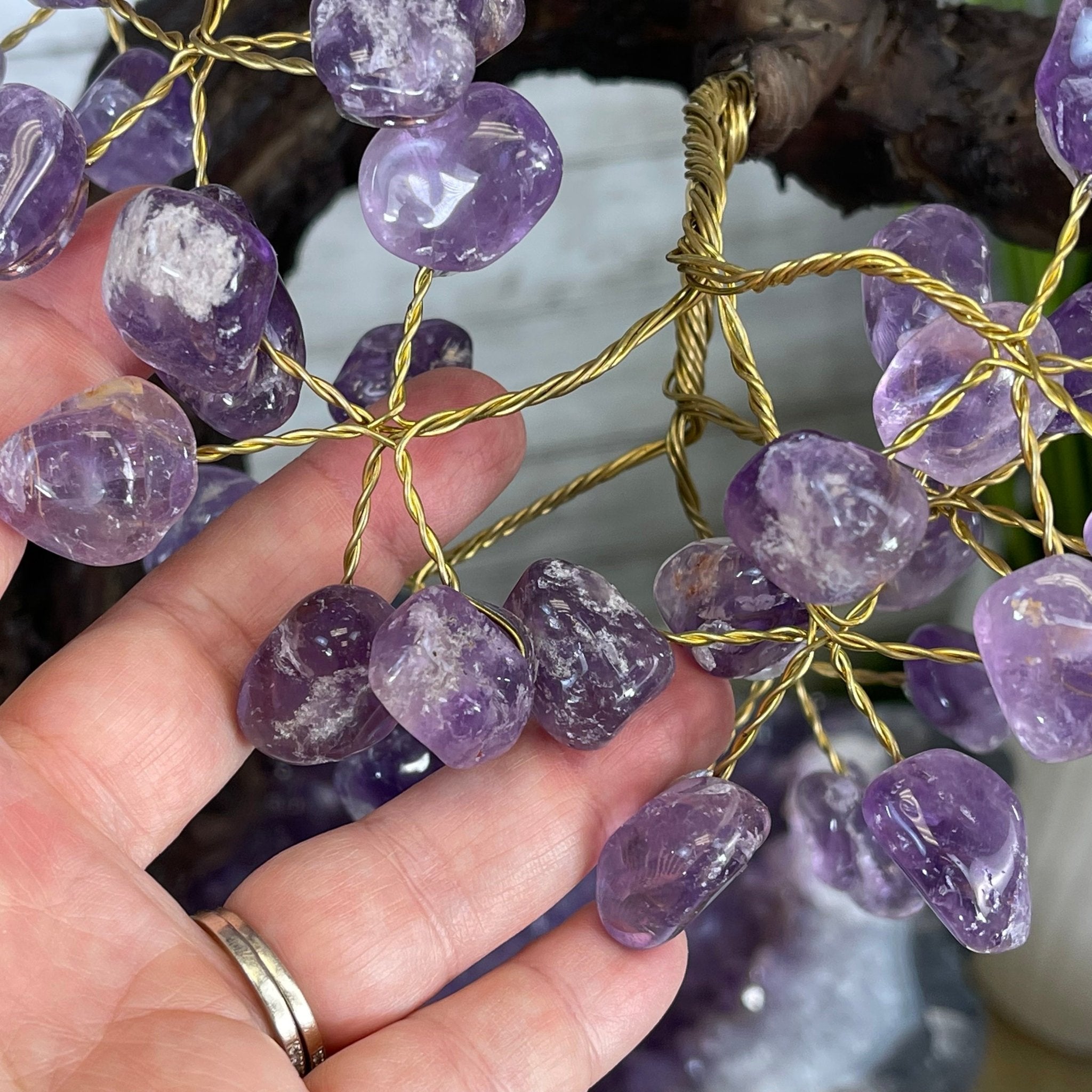 43" Tall Special Amethyst Gemstone Tree w/ Amethyst base, 1140 Gems, Handmade Model #5440AM-001 by Brazil Gems - Brazil GemsBrazil Gems43" Tall Special Amethyst Gemstone Tree w/ Amethyst base, 1140 Gems, Handmade Model #5440AM-001 by Brazil GemsGemstone Trees5440AM-001