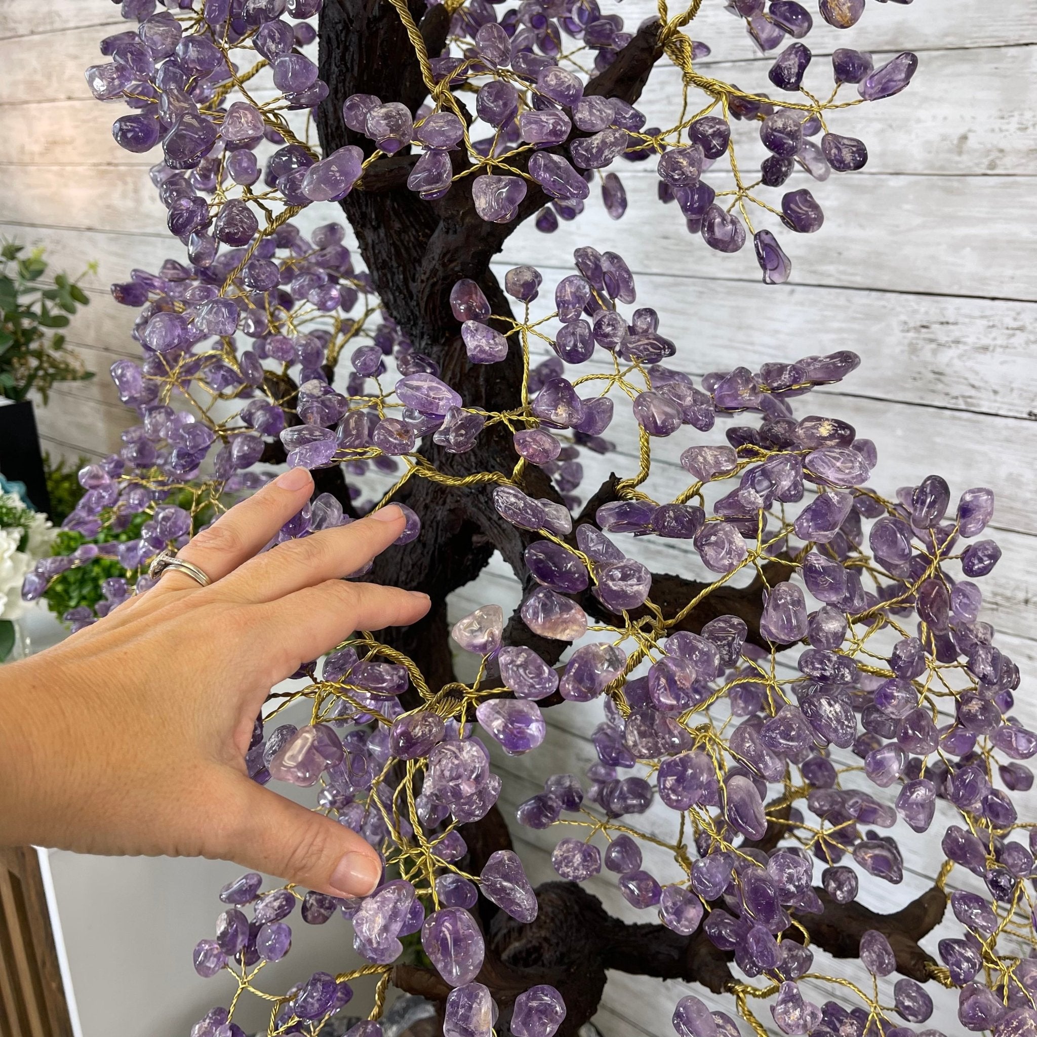 43" Tall Special Amethyst Gemstone Tree w/ Amethyst base, 1140 Gems, Handmade Model #5440AM-001 by Brazil Gems - Brazil GemsBrazil Gems43" Tall Special Amethyst Gemstone Tree w/ Amethyst base, 1140 Gems, Handmade Model #5440AM-001 by Brazil GemsGemstone Trees5440AM-001