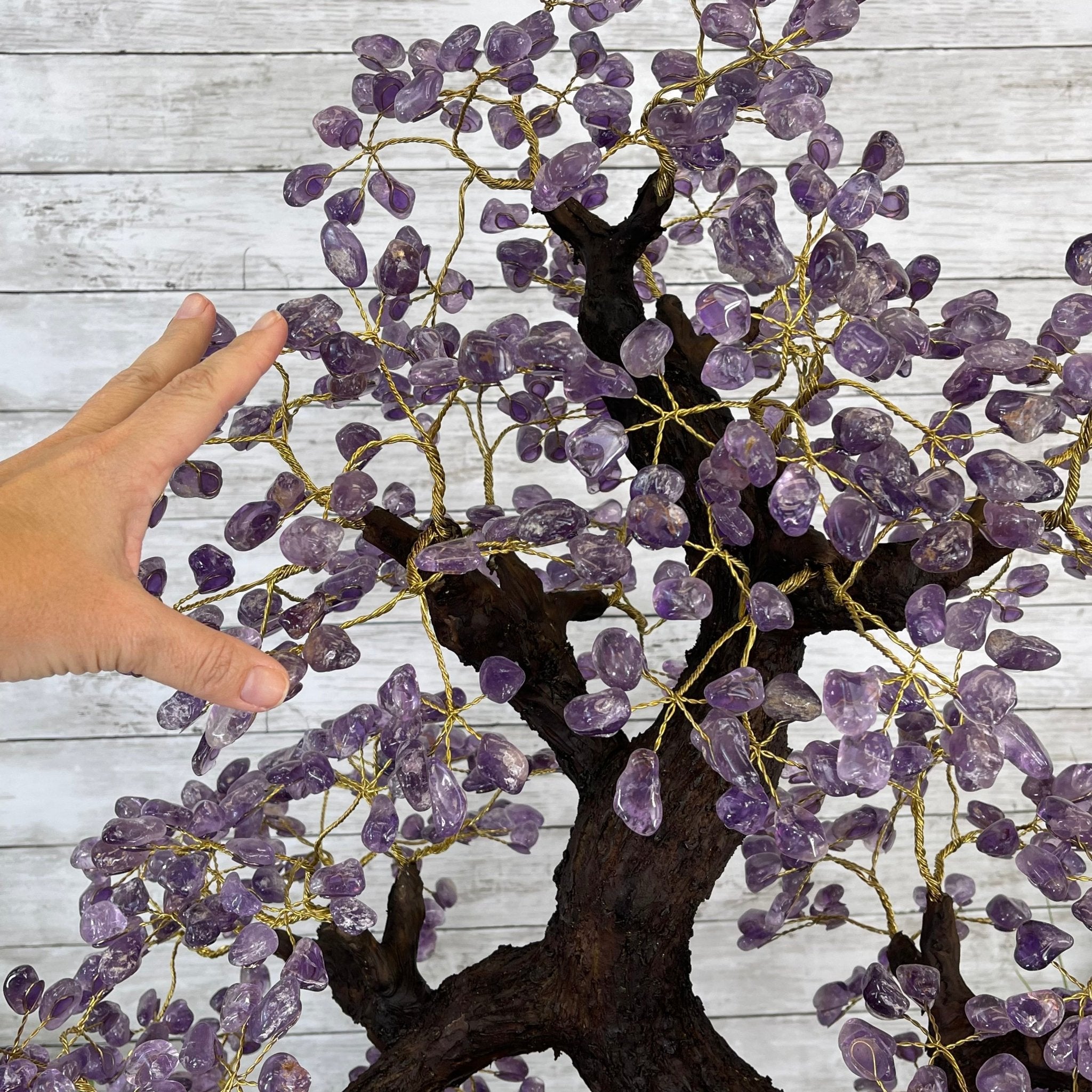 43" Tall Special Amethyst Gemstone Tree w/ Amethyst base, 1140 Gems, Handmade Model #5440AM-001 by Brazil Gems - Brazil GemsBrazil Gems43" Tall Special Amethyst Gemstone Tree w/ Amethyst base, 1140 Gems, Handmade Model #5440AM-001 by Brazil GemsGemstone Trees5440AM-001