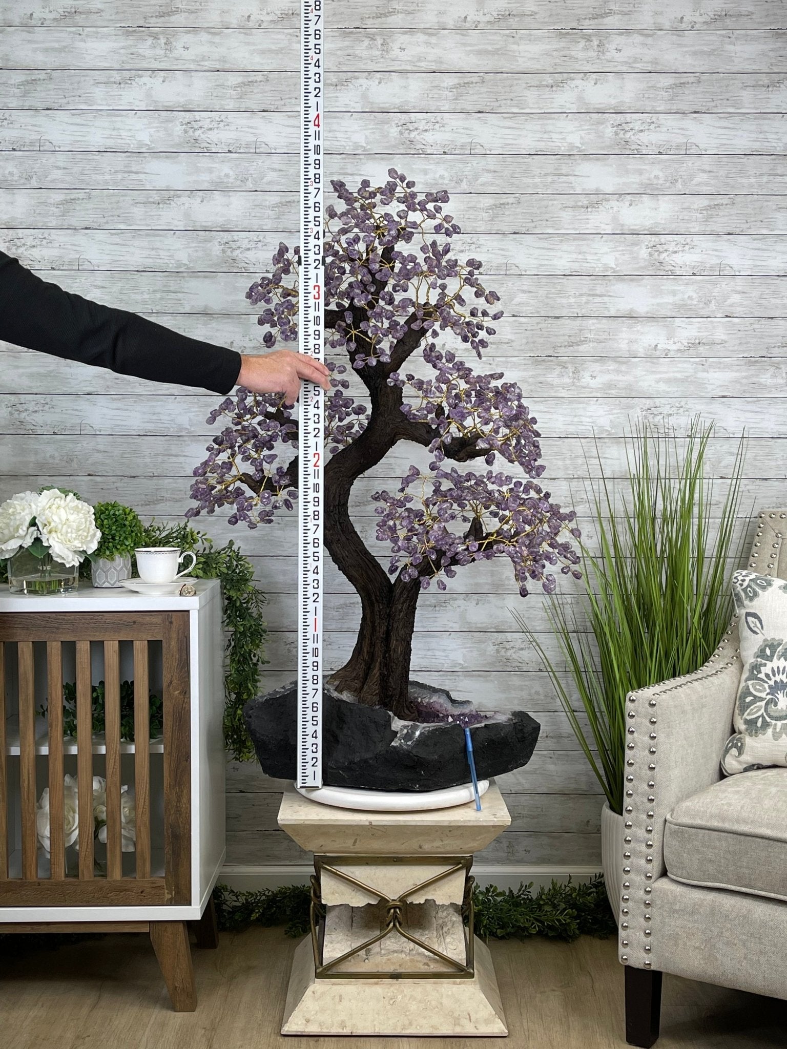 43" Tall Special Amethyst Gemstone Tree w/ Amethyst base, 1140 Gems, Handmade Model #5440AM-001 by Brazil Gems - Brazil GemsBrazil Gems43" Tall Special Amethyst Gemstone Tree w/ Amethyst base, 1140 Gems, Handmade Model #5440AM-001 by Brazil GemsGemstone Trees5440AM-001