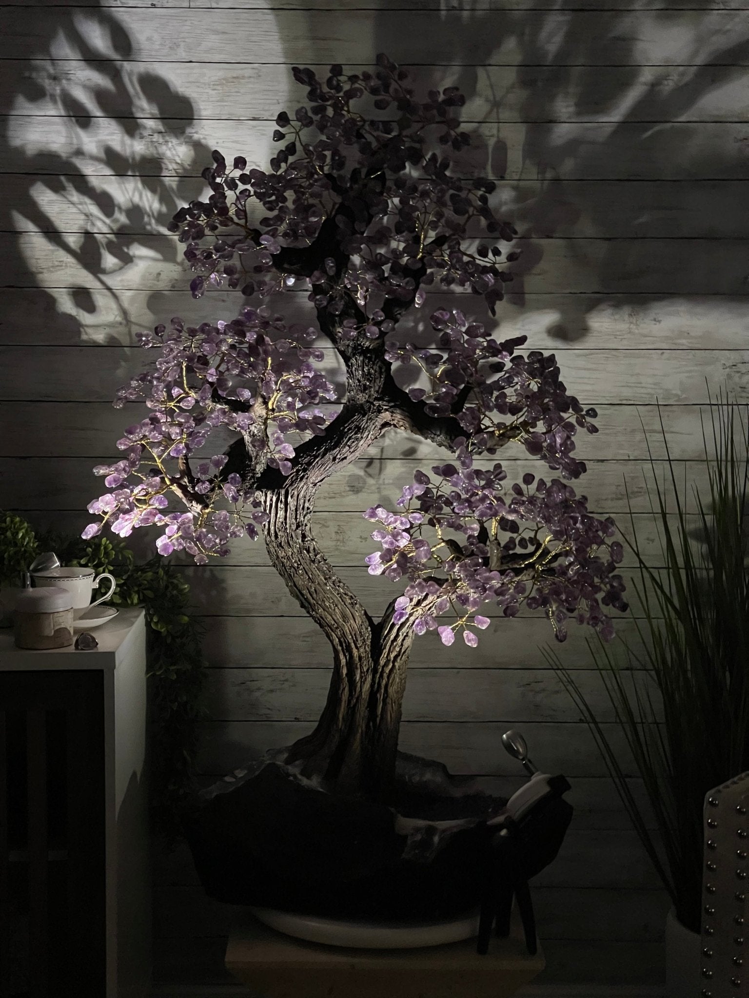 43" Tall Special Amethyst Gemstone Tree w/ Amethyst base, 1140 Gems, Handmade Model #5440AM-001 by Brazil Gems - Brazil GemsBrazil Gems43" Tall Special Amethyst Gemstone Tree w/ Amethyst base, 1140 Gems, Handmade Model #5440AM-001 by Brazil GemsGemstone Trees5440AM-001