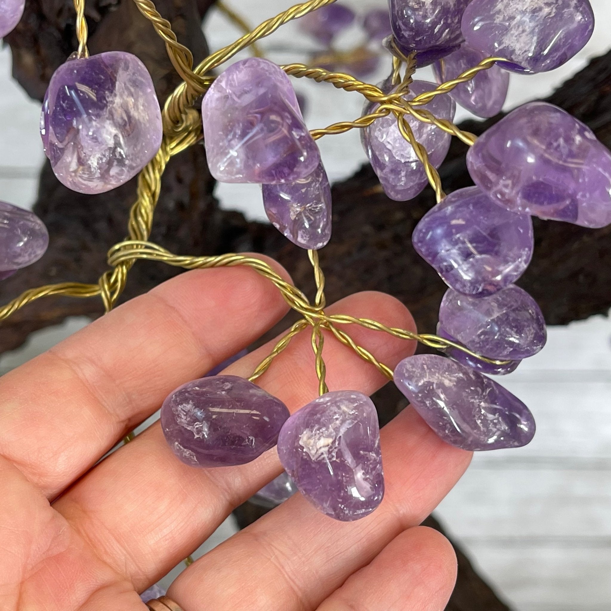 43" Tall Special Amethyst Gemstone Tree w/ Amethyst base, 1140 Gems, Handmade Model #5440AM-001 by Brazil Gems - Brazil GemsBrazil Gems43" Tall Special Amethyst Gemstone Tree w/ Amethyst base, 1140 Gems, Handmade Model #5440AM-001 by Brazil GemsGemstone Trees5440AM-001