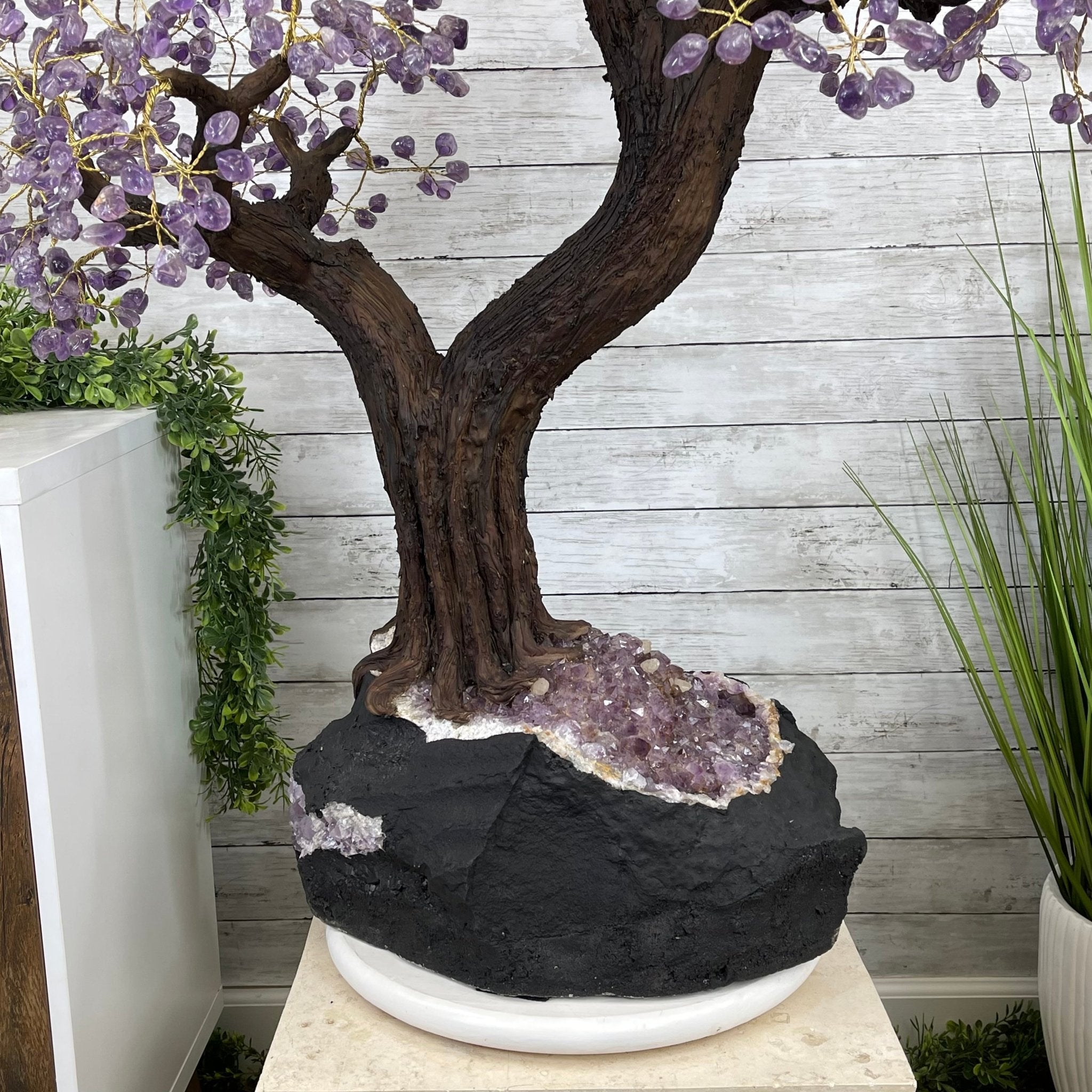 43" Tall Special Amethyst Gemstone Tree w/ Amethyst base, 1140 Gems, Handmade Model #5440AM-002 by Brazil Gems - Brazil GemsBrazil Gems43" Tall Special Amethyst Gemstone Tree w/ Amethyst base, 1140 Gems, Handmade Model #5440AM-002 by Brazil GemsGemstone Trees5440AM-002