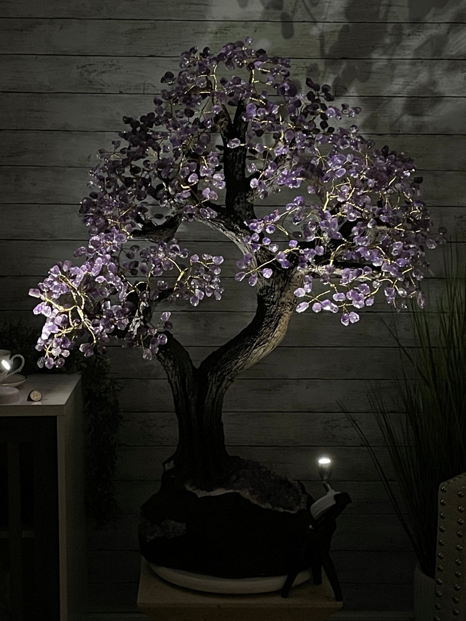 43" Tall Special Amethyst Gemstone Tree w/ Amethyst base, 1140 Gems, Handmade Model #5440AM-002 by Brazil Gems - Brazil GemsBrazil Gems43" Tall Special Amethyst Gemstone Tree w/ Amethyst base, 1140 Gems, Handmade Model #5440AM-002 by Brazil GemsGemstone Trees5440AM-002