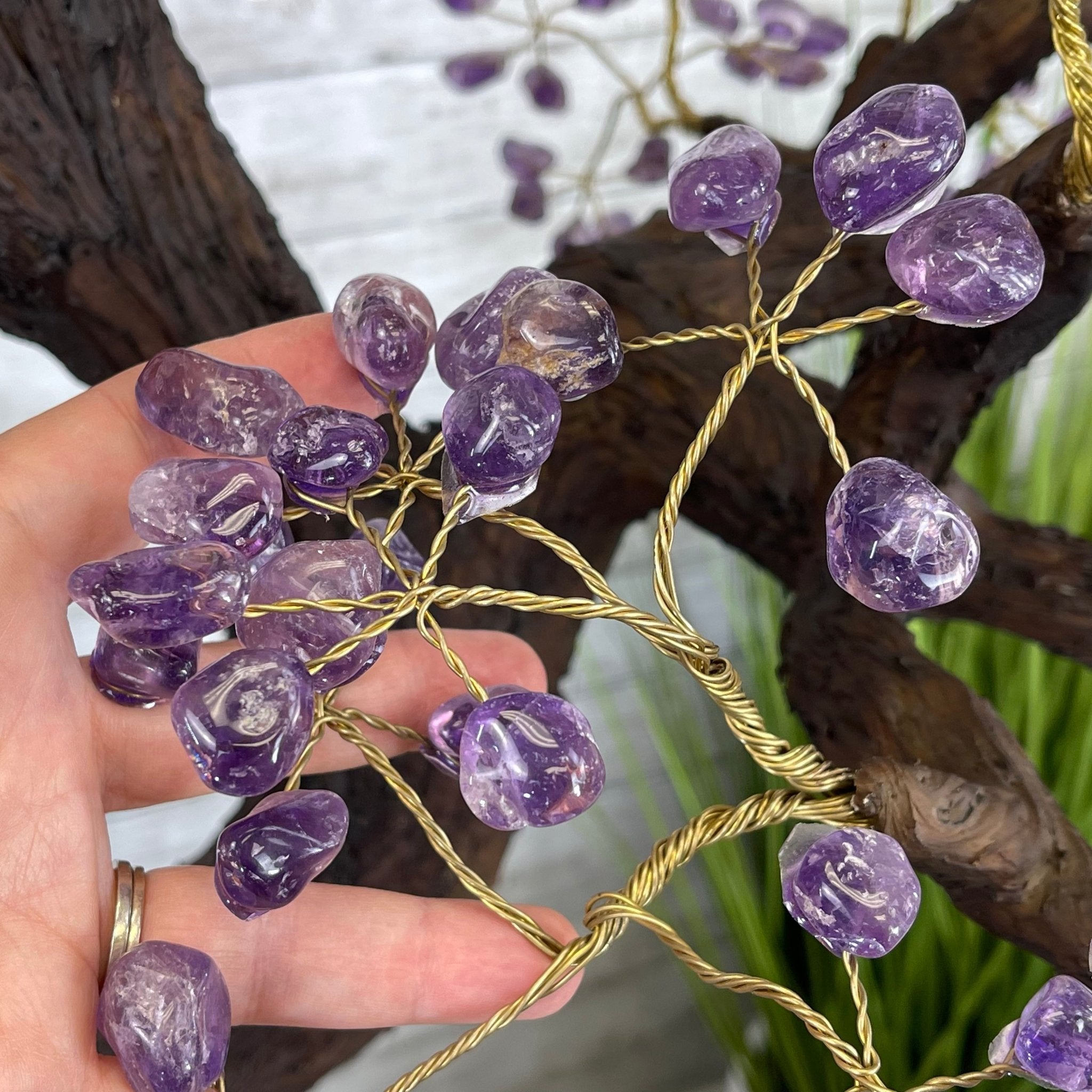 43" Tall Special Amethyst Gemstone Tree w/ Amethyst base, 1140 Gems, Handmade Model #5440AM-002 by Brazil Gems - Brazil GemsBrazil Gems43" Tall Special Amethyst Gemstone Tree w/ Amethyst base, 1140 Gems, Handmade Model #5440AM-002 by Brazil GemsGemstone Trees5440AM-002