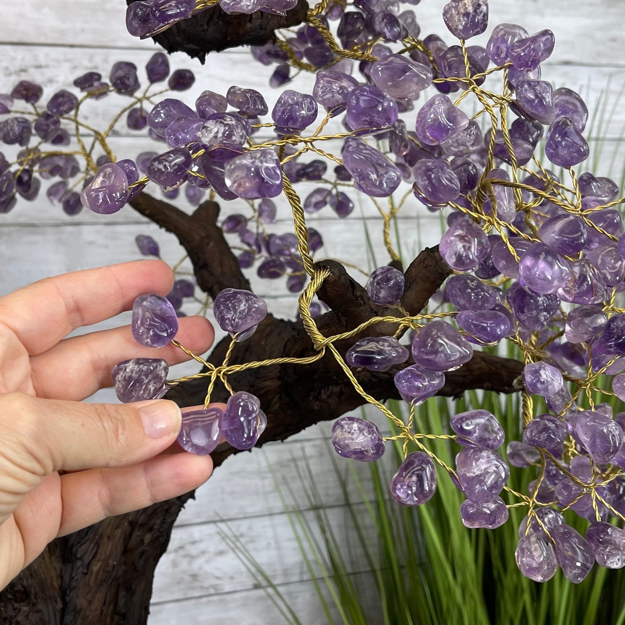 43" Tall Special Amethyst Gemstone Tree w/ Amethyst base, 1140 Gems, Handmade Model #5440AM-002 by Brazil Gems - Brazil GemsBrazil Gems43" Tall Special Amethyst Gemstone Tree w/ Amethyst base, 1140 Gems, Handmade Model #5440AM-002 by Brazil GemsGemstone Trees5440AM-002