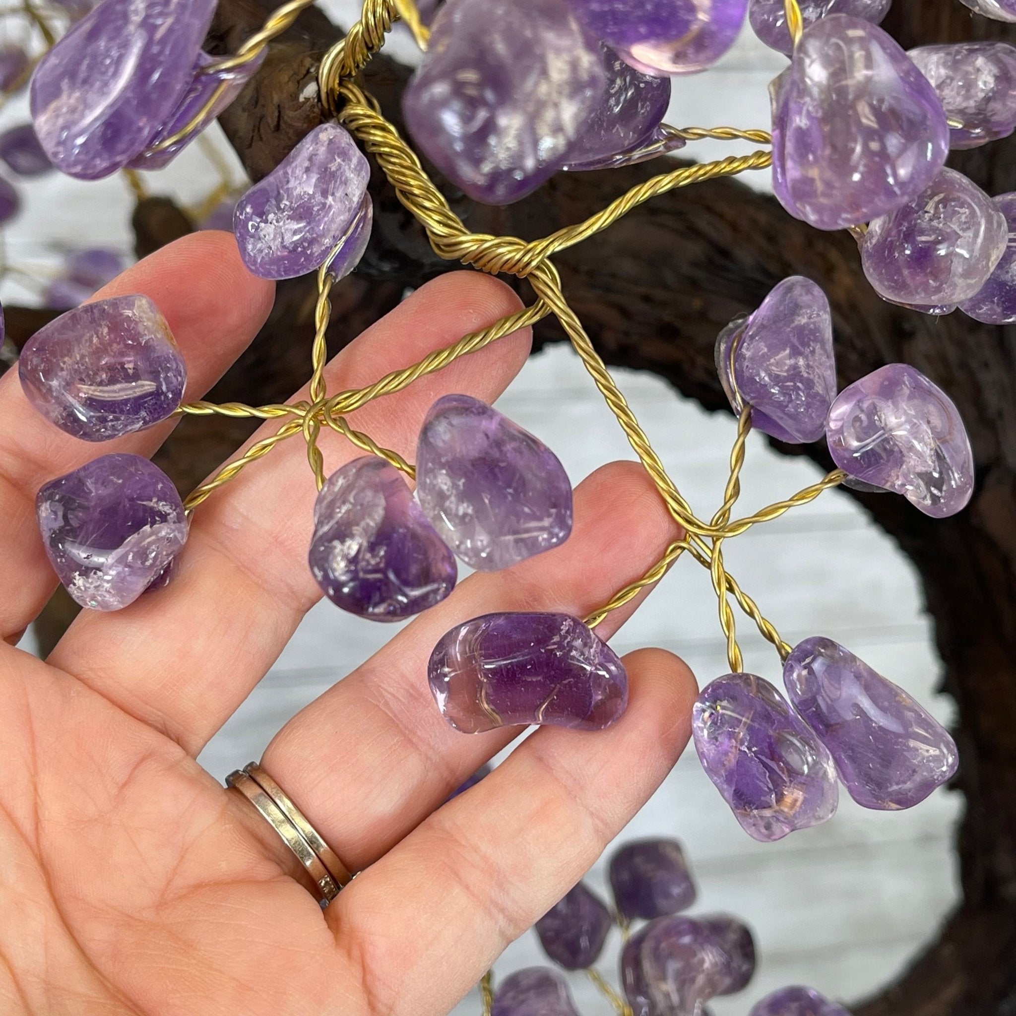 43" Tall Special Amethyst Gemstone Tree w/ Amethyst base, 1140 Gems, Handmade Model #5440AM-002 by Brazil Gems - Brazil GemsBrazil Gems43" Tall Special Amethyst Gemstone Tree w/ Amethyst base, 1140 Gems, Handmade Model #5440AM-002 by Brazil GemsGemstone Trees5440AM-002