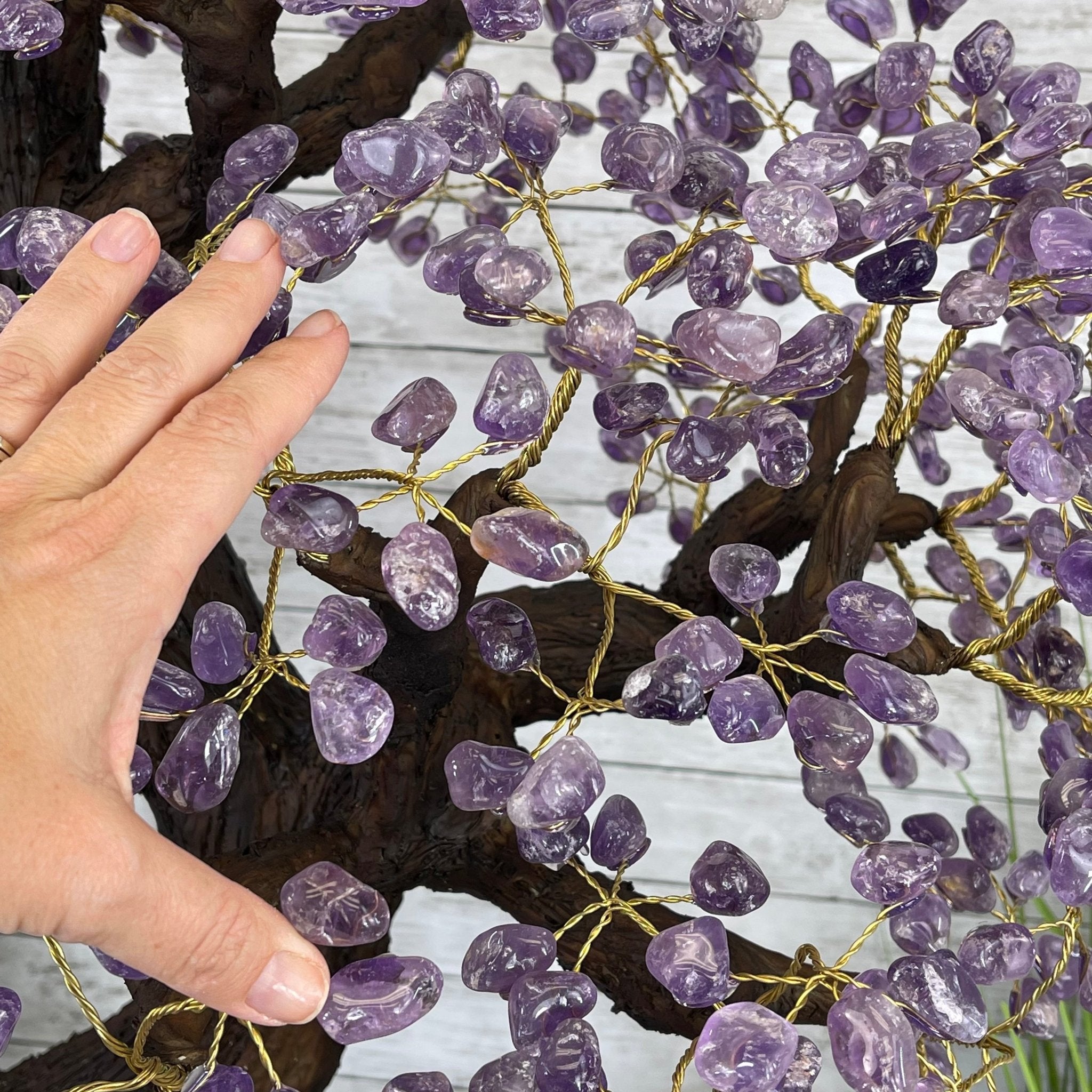 43" Tall Special Amethyst Gemstone Tree w/ Amethyst base, 1140 Gems, Handmade Model #5440AM-002 by Brazil Gems - Brazil GemsBrazil Gems43" Tall Special Amethyst Gemstone Tree w/ Amethyst base, 1140 Gems, Handmade Model #5440AM-002 by Brazil GemsGemstone Trees5440AM-002