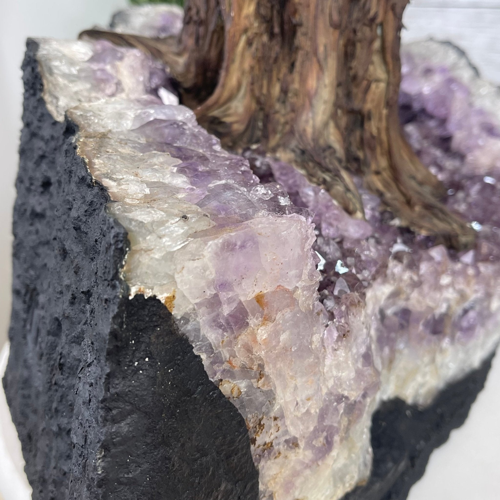 43" Tall Special Amethyst & Rose Quartz Gemstone Tree w/ Amethyst base, 1140 Gems, Handmade Model #5440AMRQ-001 by Brazil Gems - Brazil GemsBrazil Gems43" Tall Special Amethyst & Rose Quartz Gemstone Tree w/ Amethyst base, 1140 Gems, Handmade Model #5440AMRQ-001 by Brazil GemsGemstone Trees5440AMRQ-001