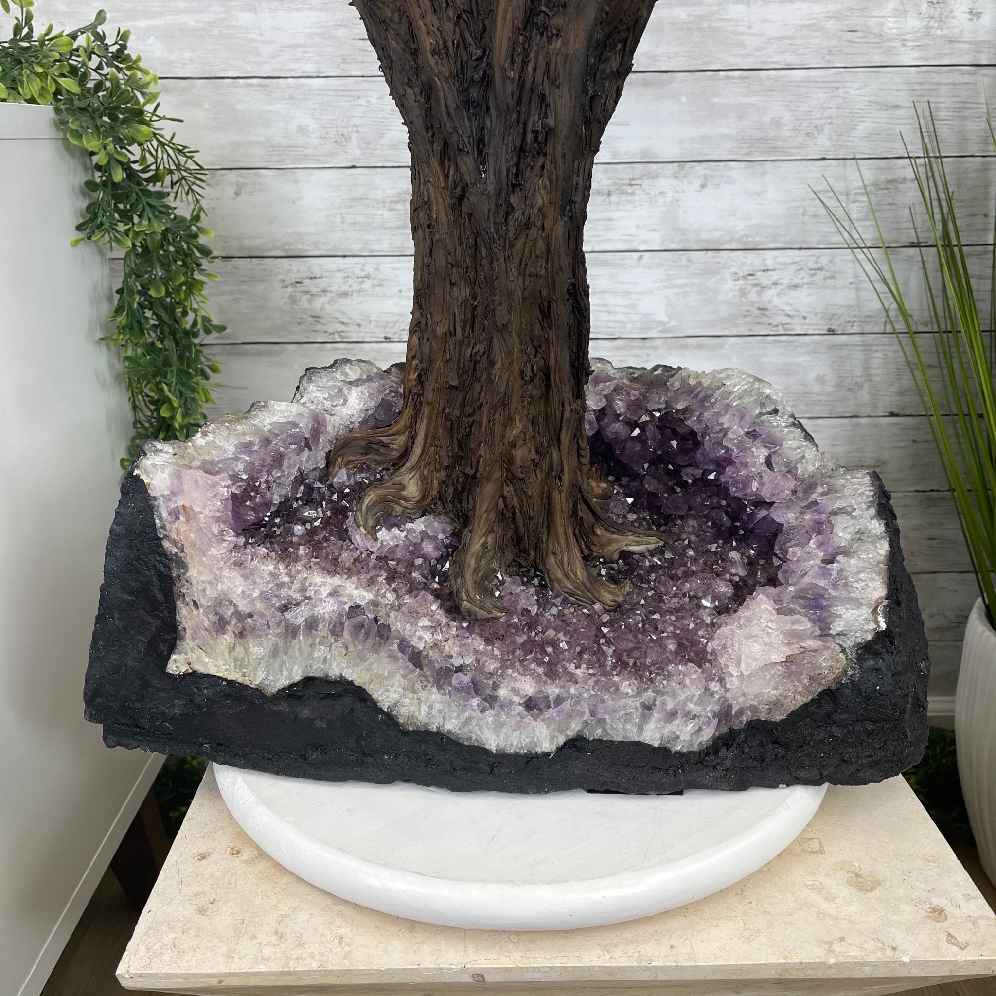 43" Tall Special Amethyst & Rose Quartz Gemstone Tree w/ Amethyst base, 1140 Gems, Handmade Model #5440AMRQ-001 by Brazil Gems - Brazil GemsBrazil Gems43" Tall Special Amethyst & Rose Quartz Gemstone Tree w/ Amethyst base, 1140 Gems, Handmade Model #5440AMRQ-001 by Brazil GemsGemstone Trees5440AMRQ-001