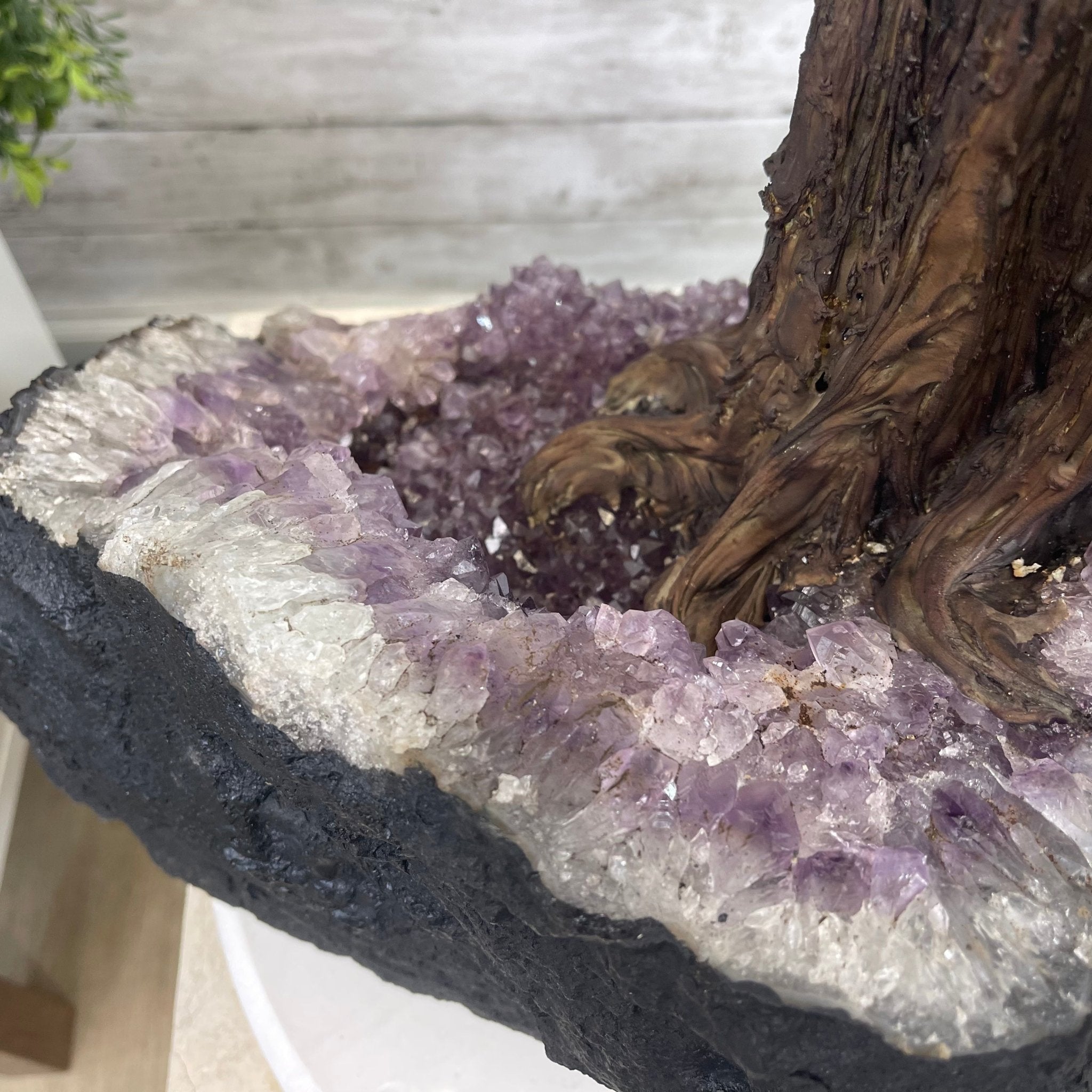 43" Tall Special Amethyst & Rose Quartz Gemstone Tree w/ Amethyst base, 1140 Gems, Handmade Model #5440AMRQ-001 by Brazil Gems - Brazil GemsBrazil Gems43" Tall Special Amethyst & Rose Quartz Gemstone Tree w/ Amethyst base, 1140 Gems, Handmade Model #5440AMRQ-001 by Brazil GemsGemstone Trees5440AMRQ-001