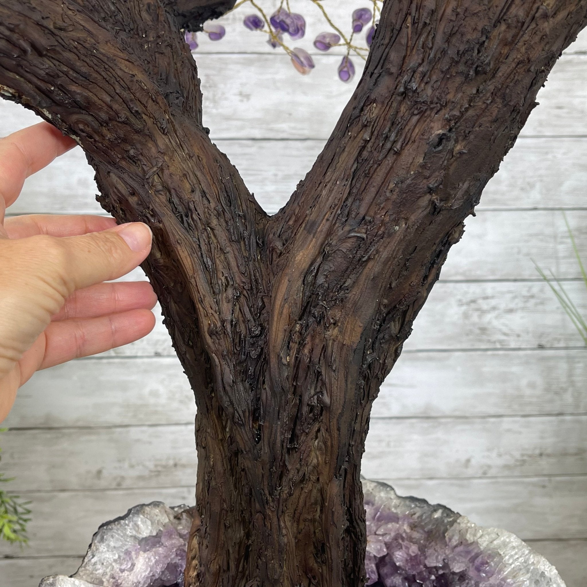 43" Tall Special Amethyst & Rose Quartz Gemstone Tree w/ Amethyst base, 1140 Gems, Handmade Model #5440AMRQ-001 by Brazil Gems - Brazil GemsBrazil Gems43" Tall Special Amethyst & Rose Quartz Gemstone Tree w/ Amethyst base, 1140 Gems, Handmade Model #5440AMRQ-001 by Brazil GemsGemstone Trees5440AMRQ-001