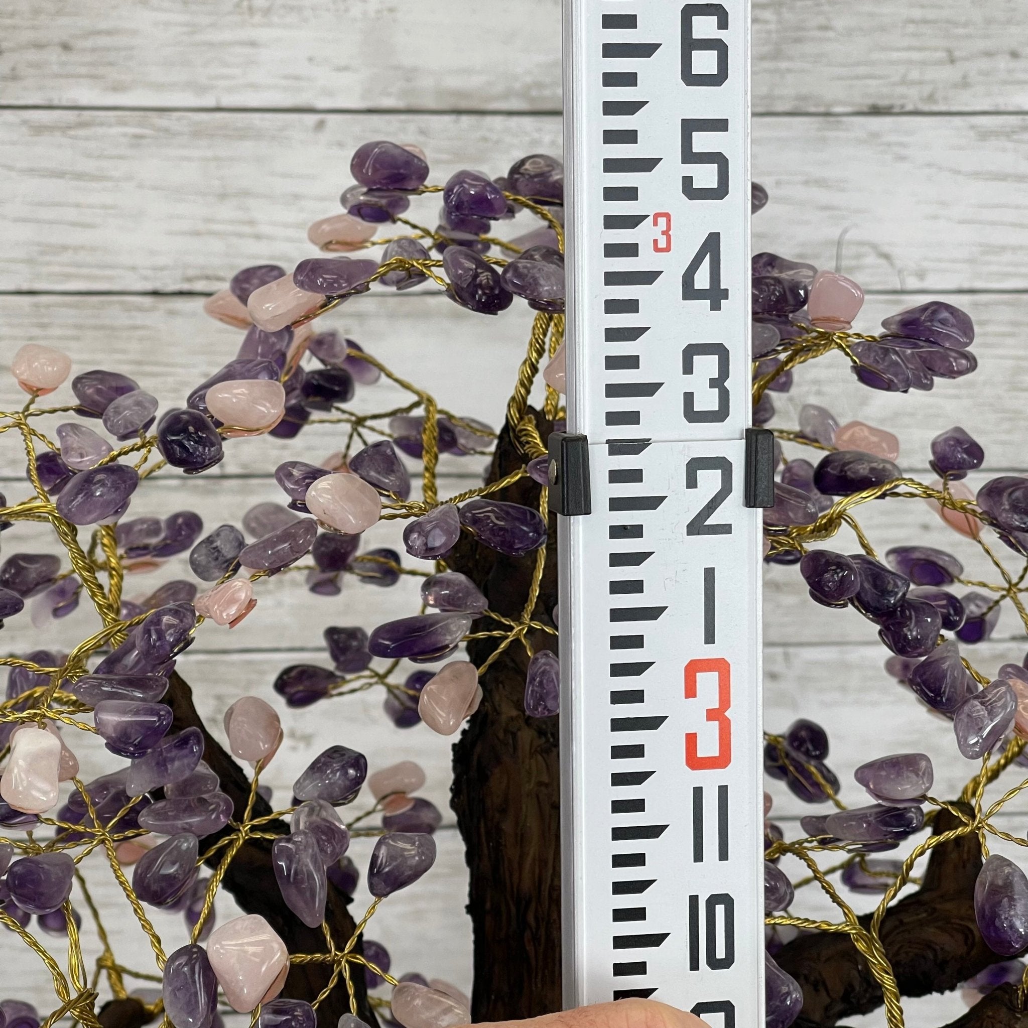 43" Tall Special Amethyst & Rose Quartz Gemstone Tree w/ Amethyst base, 1140 Gems, Handmade Model #5440AMRQ-001 by Brazil Gems - Brazil GemsBrazil Gems43" Tall Special Amethyst & Rose Quartz Gemstone Tree w/ Amethyst base, 1140 Gems, Handmade Model #5440AMRQ-001 by Brazil GemsGemstone Trees5440AMRQ-001