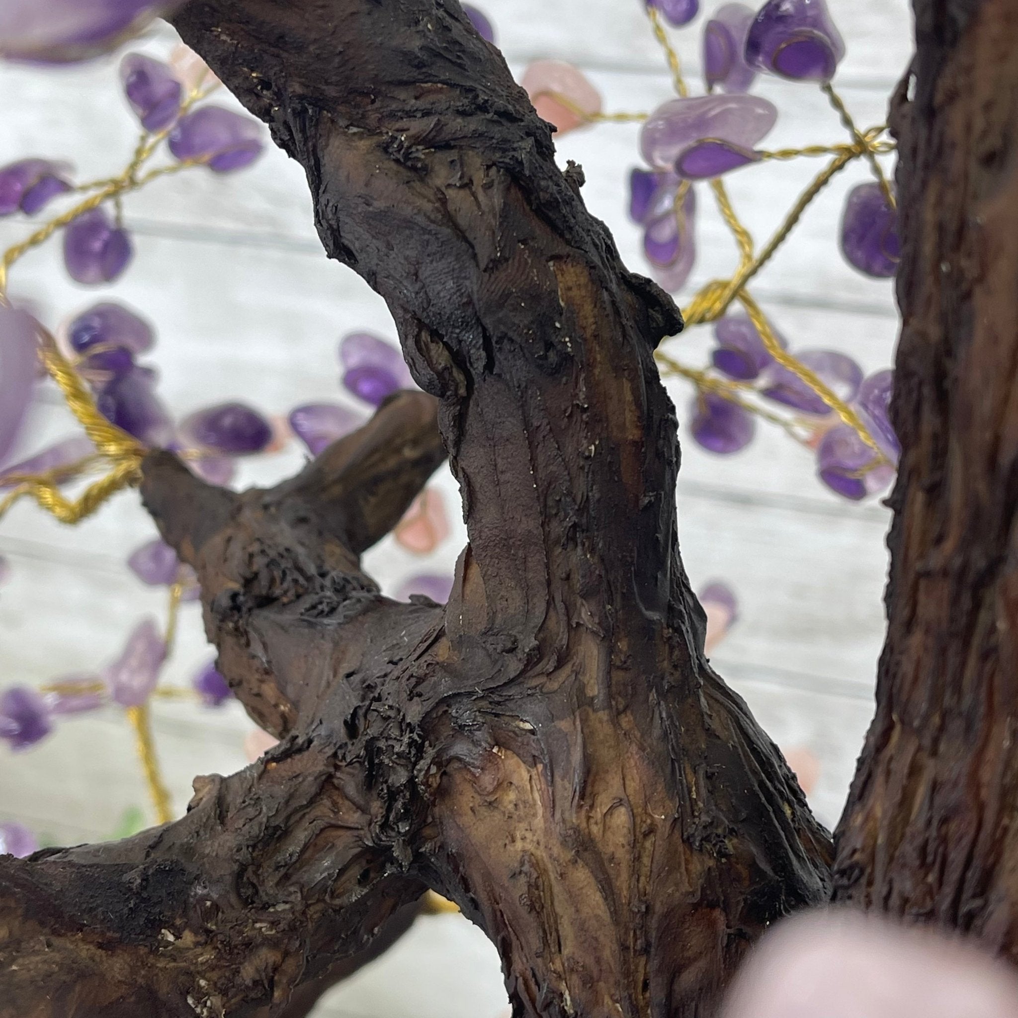 43" Tall Special Amethyst & Rose Quartz Gemstone Tree w/ Amethyst base, 1140 Gems, Handmade Model #5440AMRQ-001 by Brazil Gems - Brazil GemsBrazil Gems43" Tall Special Amethyst & Rose Quartz Gemstone Tree w/ Amethyst base, 1140 Gems, Handmade Model #5440AMRQ-001 by Brazil GemsGemstone Trees5440AMRQ-001