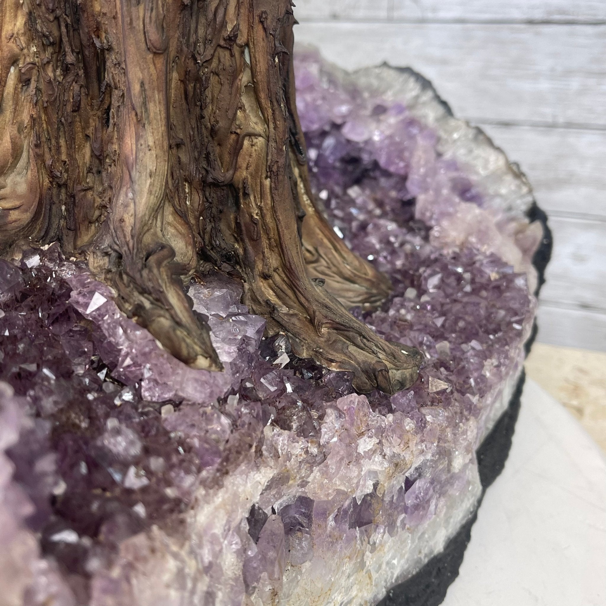 43" Tall Special Amethyst & Rose Quartz Gemstone Tree w/ Amethyst base, 1140 Gems, Handmade Model #5440AMRQ-001 by Brazil Gems - Brazil GemsBrazil Gems43" Tall Special Amethyst & Rose Quartz Gemstone Tree w/ Amethyst base, 1140 Gems, Handmade Model #5440AMRQ-001 by Brazil GemsGemstone Trees5440AMRQ-001
