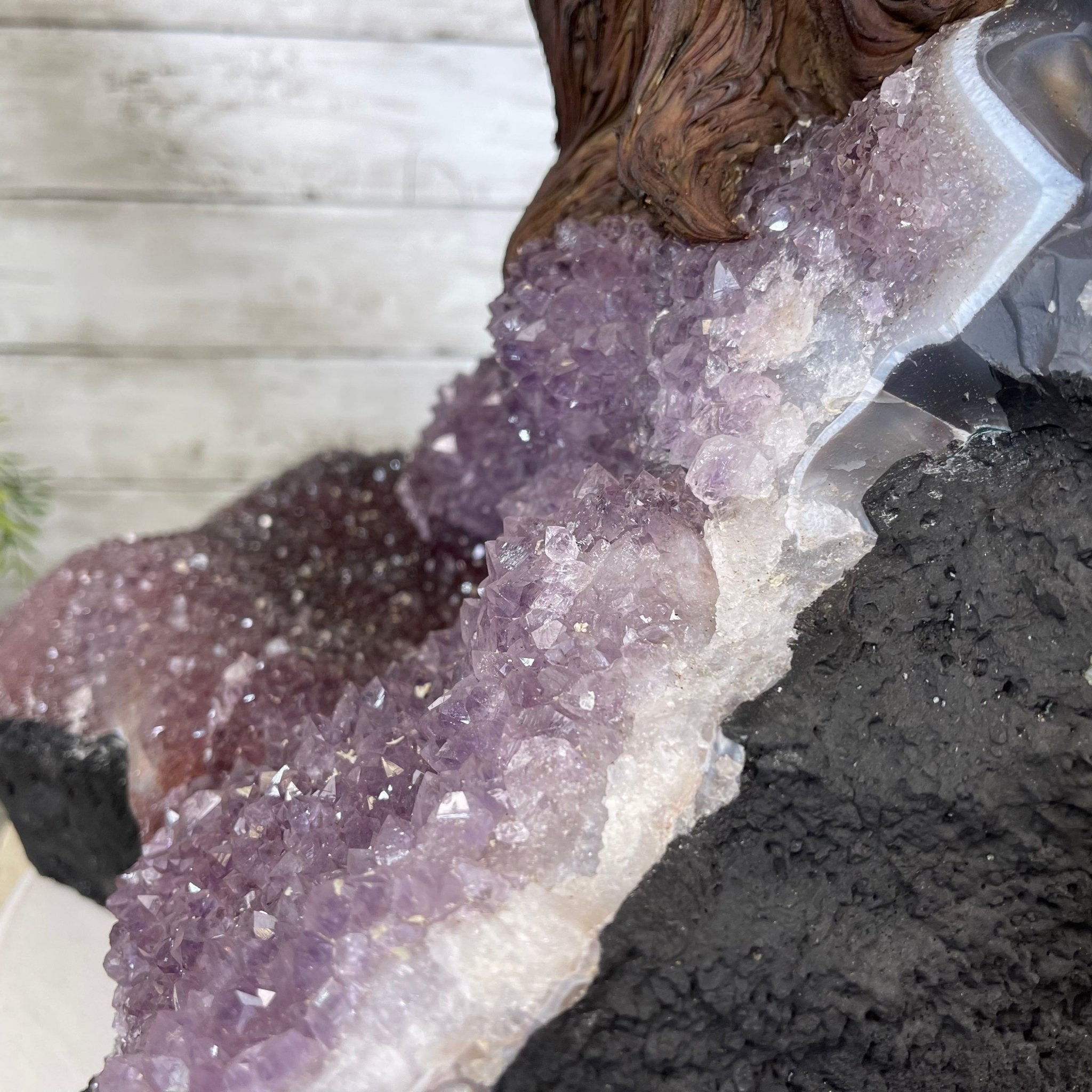 43" Tall Special Rose Quartz Gemstone Tree w/ Amethyst base, 1380 Gems, Handmade #5442RQ-001 by Brazil Gems - Brazil GemsBrazil Gems43" Tall Special Rose Quartz Gemstone Tree w/ Amethyst base, 1380 Gems, Handmade #5442RQ-001 by Brazil GemsGemstone Trees5442RQ-001