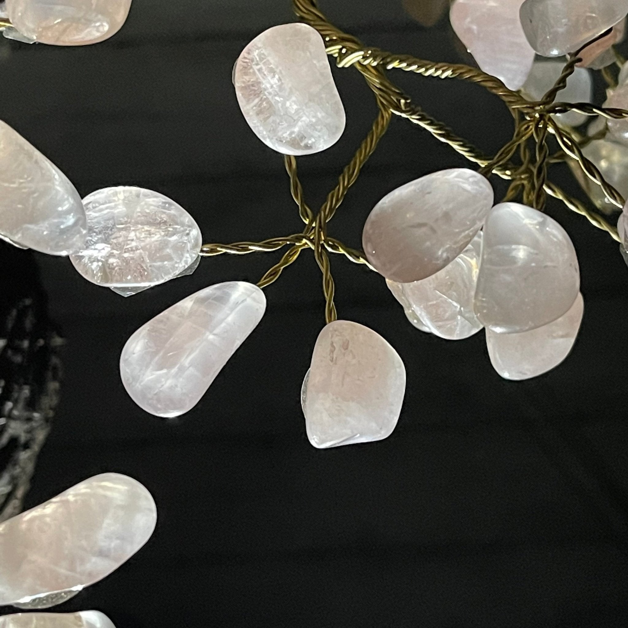 43" Tall Special Rose Quartz Gemstone Tree w/ Amethyst base, 1380 Gems, Handmade #5442RQ-001 by Brazil Gems - Brazil GemsBrazil Gems43" Tall Special Rose Quartz Gemstone Tree w/ Amethyst base, 1380 Gems, Handmade #5442RQ-001 by Brazil GemsGemstone Trees5442RQ-001