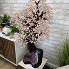 43" Tall Special Rose Quartz Gemstone Tree w/ Amethyst base, 1380 Gems, Handmade #5442RQ-001 by Brazil Gems - Brazil GemsBrazil Gems43" Tall Special Rose Quartz Gemstone Tree w/ Amethyst base, 1380 Gems, Handmade #5442RQ-001 by Brazil GemsGemstone Trees5442RQ-001