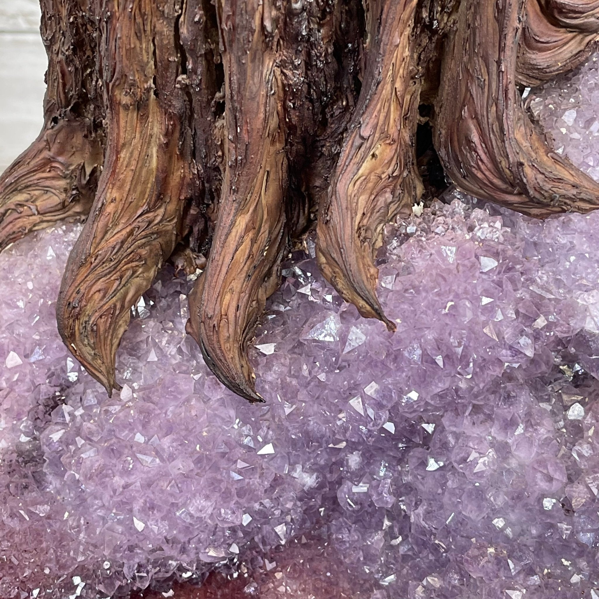 43" Tall Special Rose Quartz Gemstone Tree w/ Amethyst base, 1380 Gems, Handmade #5442RQ-001 by Brazil Gems - Brazil GemsBrazil Gems43" Tall Special Rose Quartz Gemstone Tree w/ Amethyst base, 1380 Gems, Handmade #5442RQ-001 by Brazil GemsGemstone Trees5442RQ-001