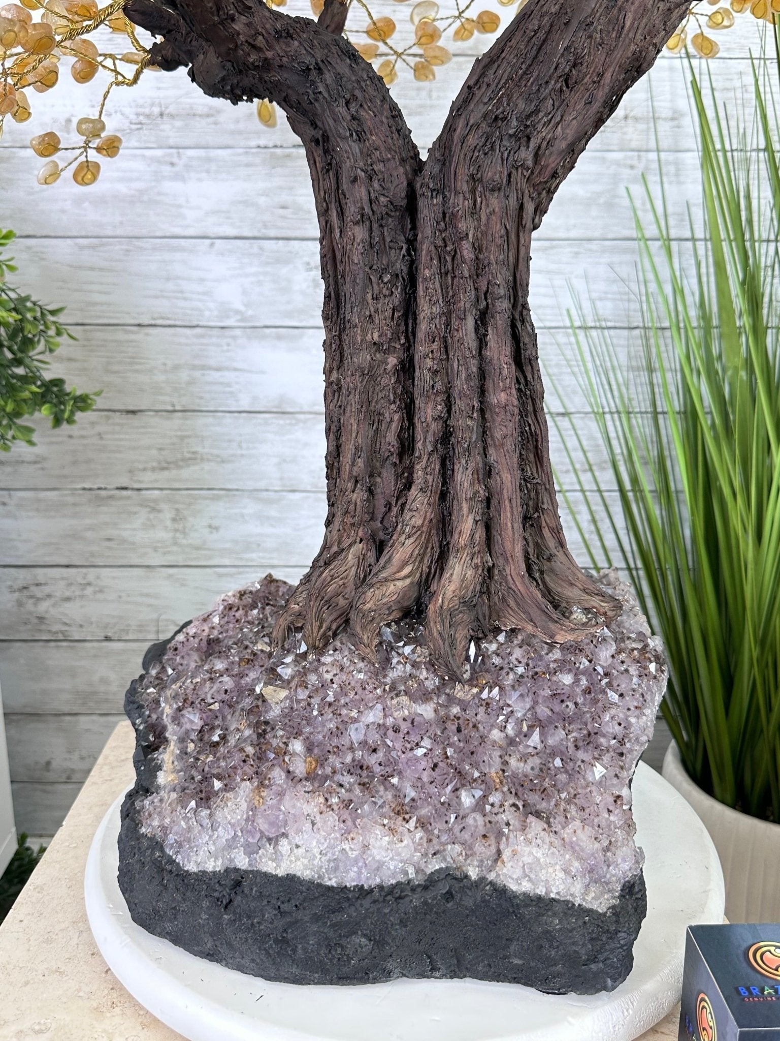 45" Tall Special Citrine Gemstone Tree w/ Amethyst base, 1320 Gems, Handmade, 89.6 lbs #5441CI-001 by Brazil Gems - Brazil GemsBrazil Gems45" Tall Special Citrine Gemstone Tree w/ Amethyst base, 1320 Gems, Handmade, 89.6 lbs #5441CI-001 by Brazil GemsGemstone Trees5441CI-001