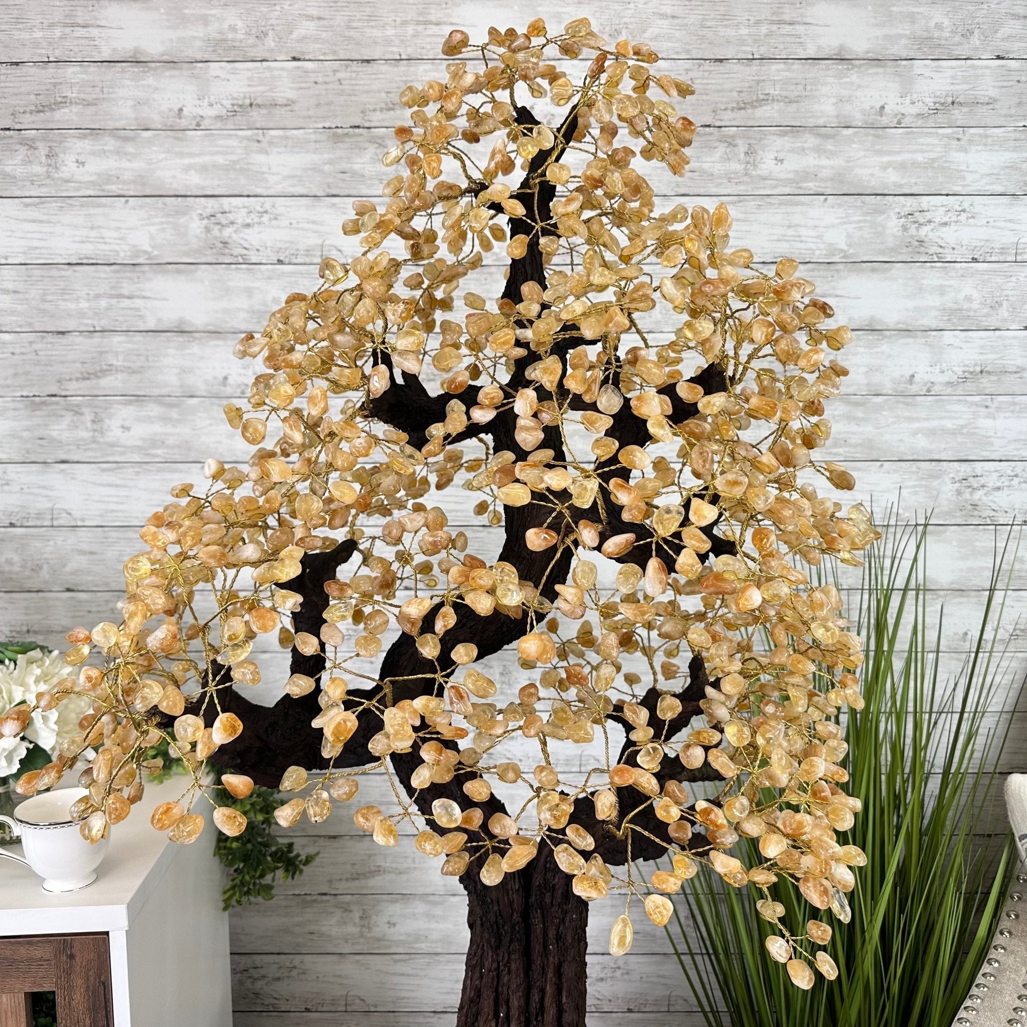 45" Tall Special Citrine Gemstone Tree w/ Amethyst base, 1320 Gems, Handmade, 89.6 lbs #5441CI-001 by Brazil Gems - Brazil GemsBrazil Gems45" Tall Special Citrine Gemstone Tree w/ Amethyst base, 1320 Gems, Handmade, 89.6 lbs #5441CI-001 by Brazil GemsGemstone Trees5441CI-001