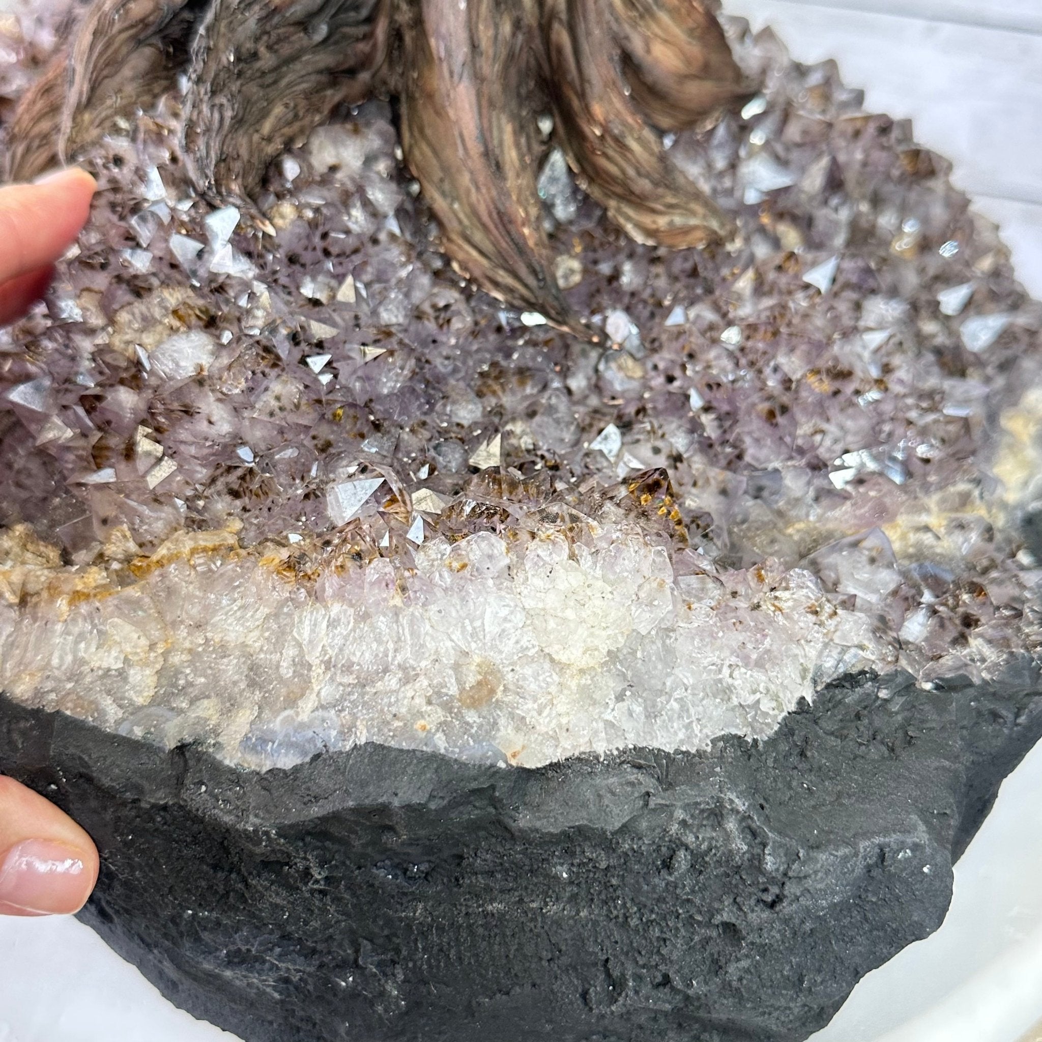 45" Tall Special Citrine Gemstone Tree w/ Amethyst base, 1320 Gems, Handmade, 89.6 lbs #5441CI-001 by Brazil Gems - Brazil GemsBrazil Gems45" Tall Special Citrine Gemstone Tree w/ Amethyst base, 1320 Gems, Handmade, 89.6 lbs #5441CI-001 by Brazil GemsGemstone Trees5441CI-001