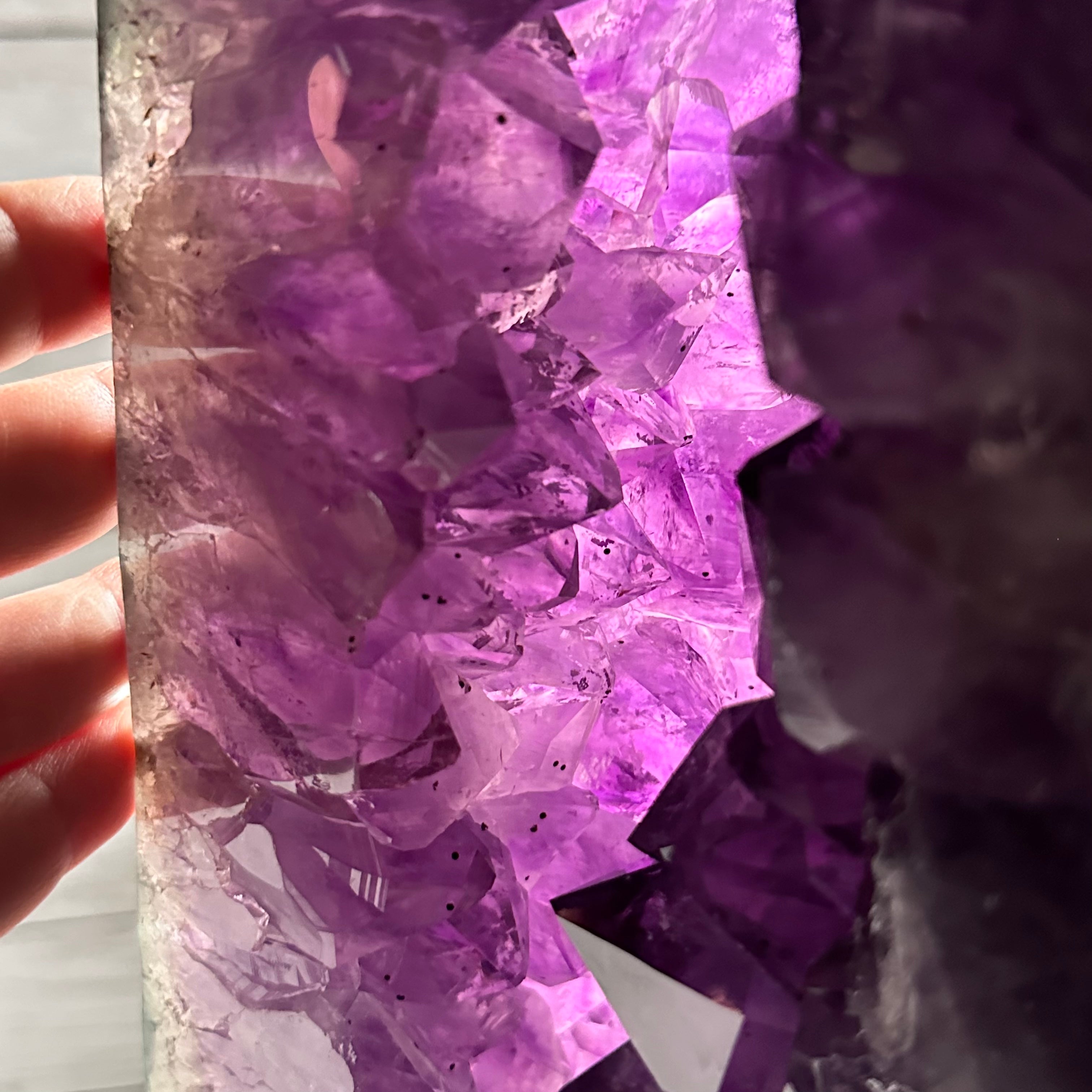 Extra Quality Polished Brazilian Amethyst Cathedral, 83.8 lbs & 23" tall Model #5602-0008 by Brazil Gems - Brazil GemsBrazil GemsExtra Quality Polished Brazilian Amethyst Cathedral, 83.8 lbs & 23" tall Model #5602-0008 by Brazil GemsPolished Cathedrals5602-0008