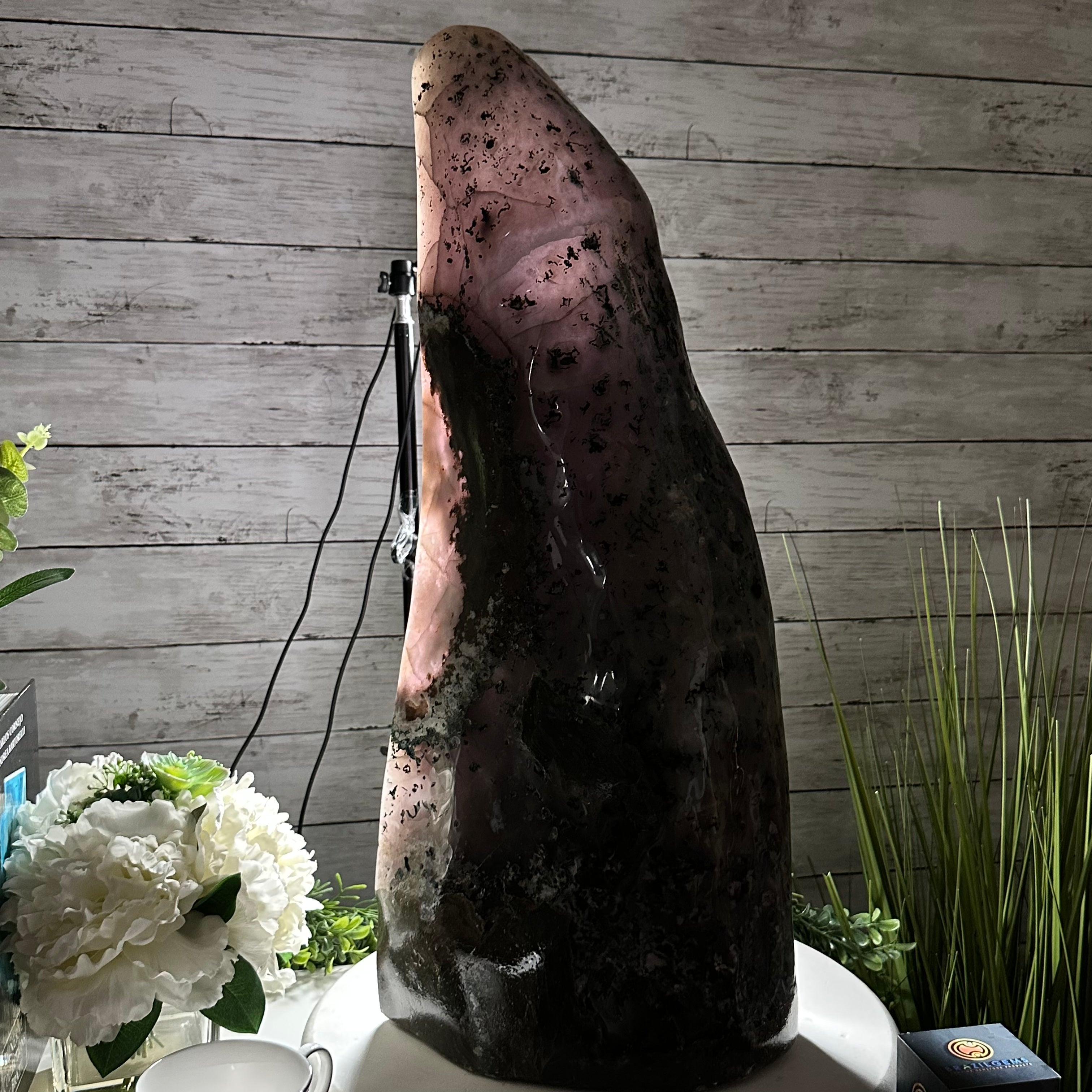 Extra Quality Polished Brazilian Amethyst Cathedral, 78.6 lbs & 24.5" tall Model #5602-0178 by Brazil Gems - Brazil GemsBrazil GemsExtra Quality Polished Brazilian Amethyst Cathedral, 78.6 lbs & 24.5" tall Model #5602-0178 by Brazil GemsPolished Cathedrals5602-0178