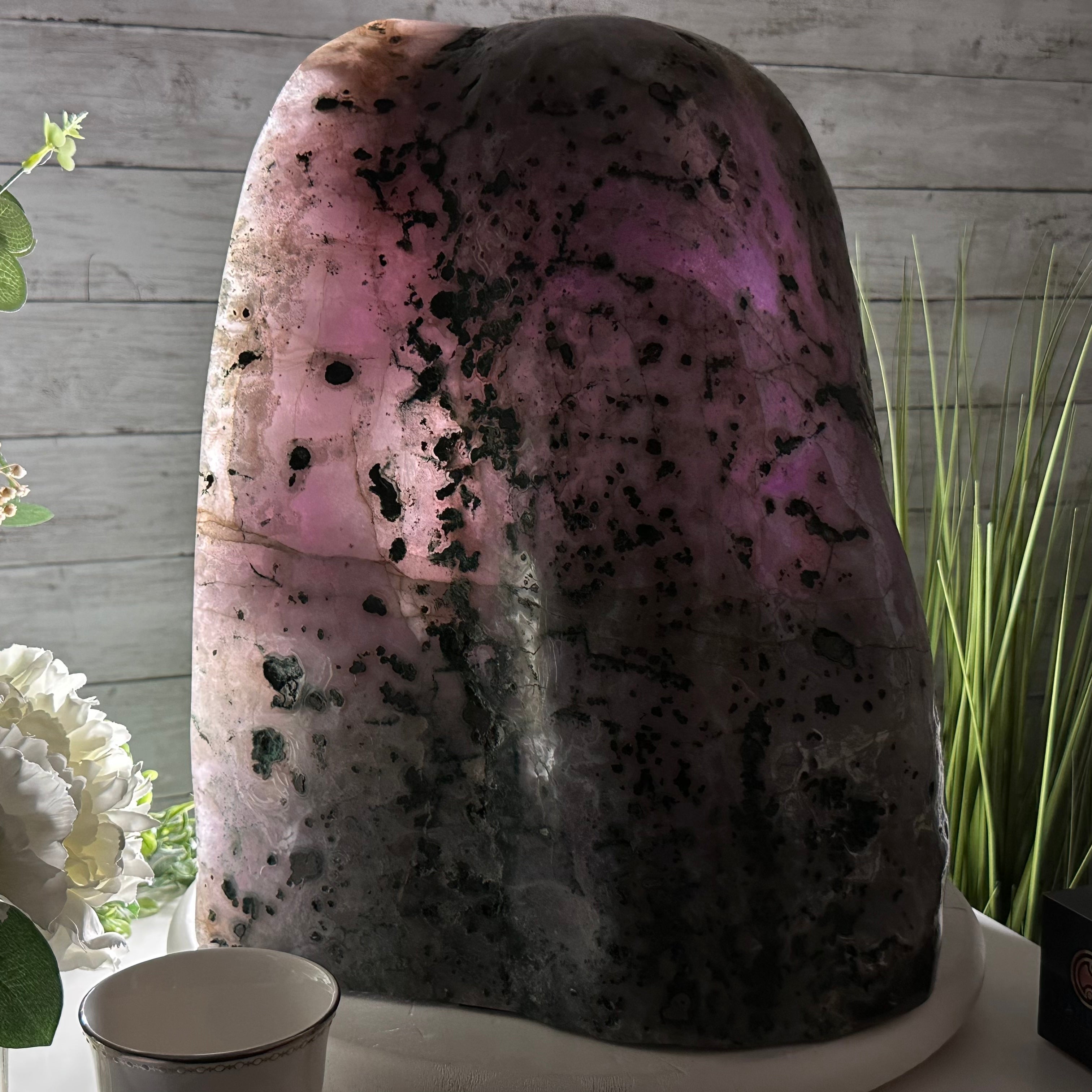 Extra Plus Quality Polished Brazilian Amethyst Cathedral, 85.4 lbs & 16.75" tall Model #5602-0044 by Brazil Gems - Brazil GemsBrazil GemsExtra Plus Quality Polished Brazilian Amethyst Cathedral, 85.4 lbs & 16.75" tall Model #5602-0044 by Brazil GemsPolished Cathedrals5602-0044