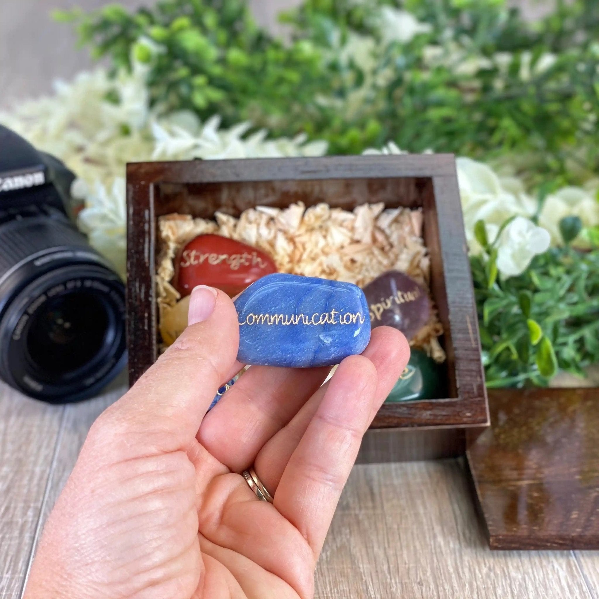 7 Chakra Stones in a Handmade Wooden Box Set, Engraved #5255 by Brazil Gems - Brazil GemsBrazil Gems7 Chakra Stones in a Handmade Wooden Box Set, Engraved #5255 by Brazil GemsChakra Stone Sets5255CHAK