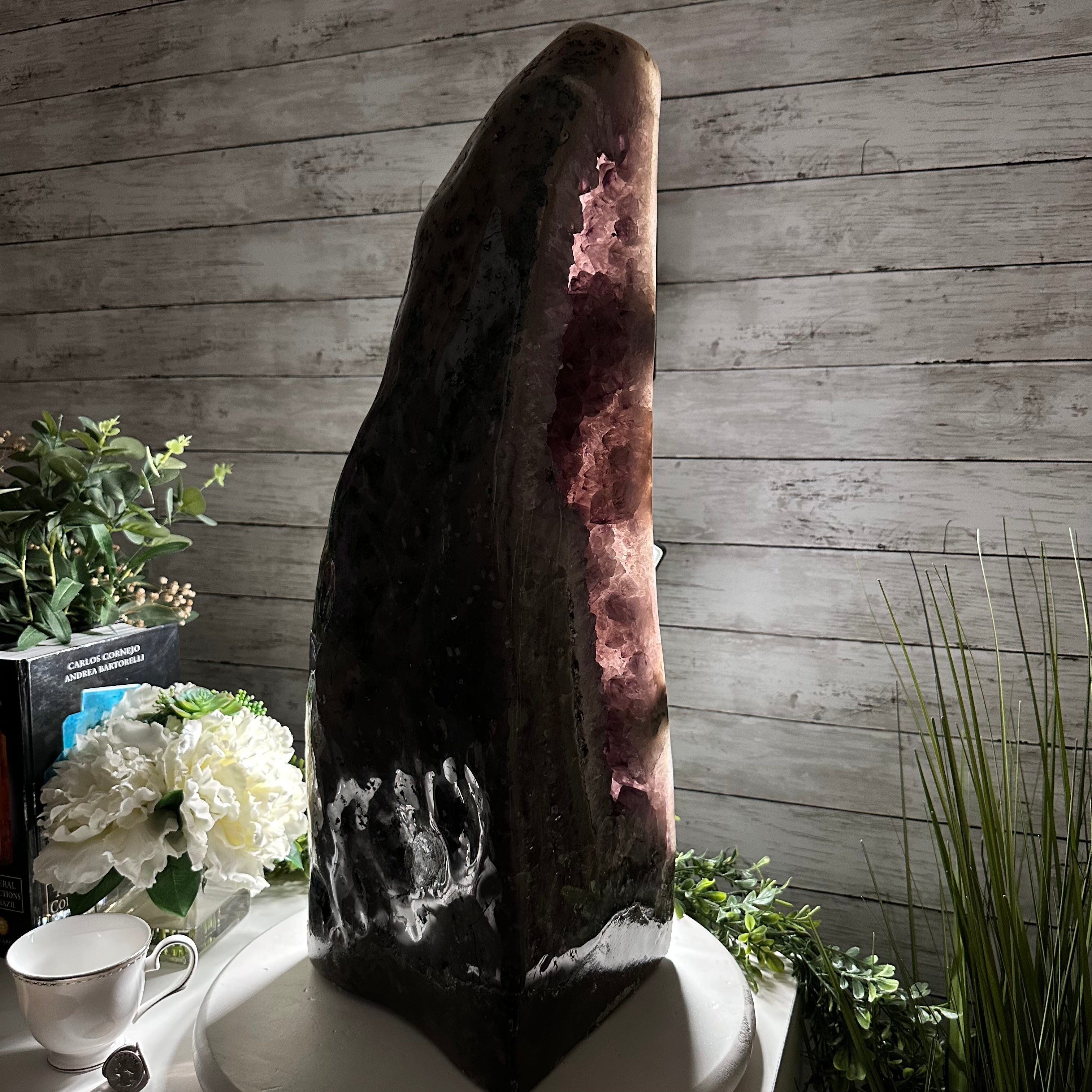 Extra Quality Polished Brazilian Amethyst Cathedral, 78.6 lbs & 24.5" tall Model #5602-0178 by Brazil Gems - Brazil GemsBrazil GemsExtra Quality Polished Brazilian Amethyst Cathedral, 78.6 lbs & 24.5" tall Model #5602-0178 by Brazil GemsPolished Cathedrals5602-0178