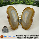 Small Natural Brazilian Agate "Butterfly Wings", ~4" Length #5049NA - Brazil GemsBrazil GemsSmall Natural Brazilian Agate "Butterfly Wings", ~4" Length #5049NAAgate Butterfly Wings5049NA-057