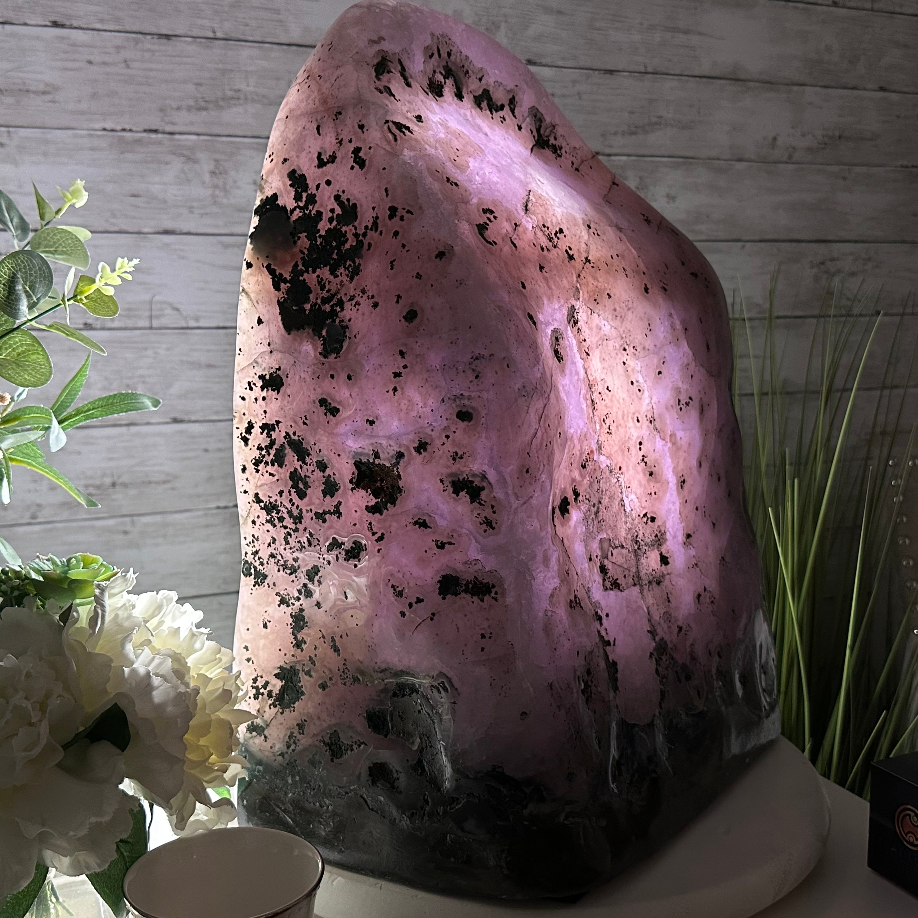 Extra Quality Polished Brazilian Amethyst Cathedral, 102.1 lbs & 18.3" tall Model #5602-0045 by Brazil Gems - Brazil GemsBrazil GemsExtra Quality Polished Brazilian Amethyst Cathedral, 102.1 lbs & 18.3" tall Model #5602-0045 by Brazil GemsPolished Cathedrals5602-0045