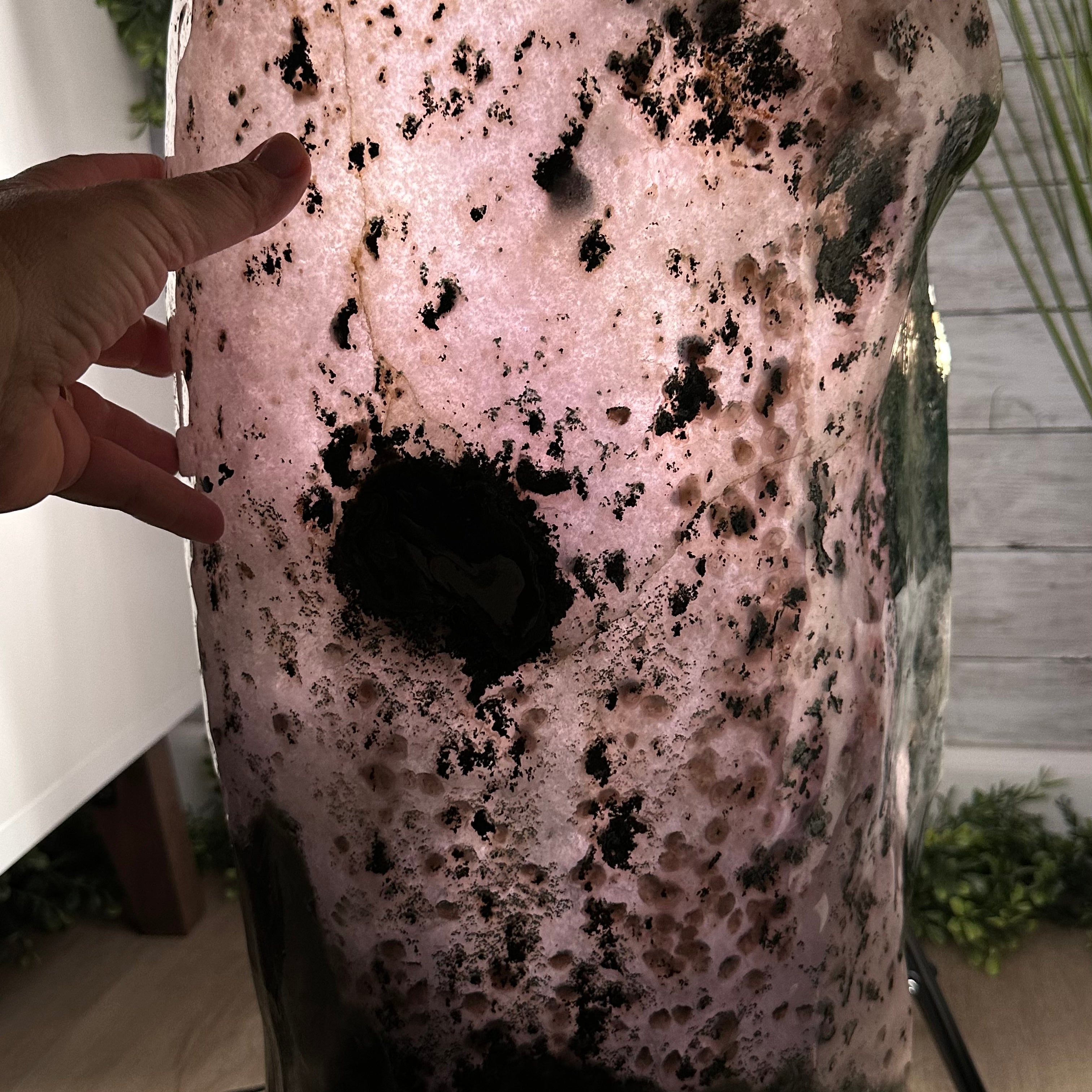 Extra Plus Quality Polished Brazilian Amethyst Cathedral, 148.2 lbs & 37.5" tall Model #5602-0183 by Brazil Gems - Brazil GemsBrazil GemsExtra Plus Quality Polished Brazilian Amethyst Cathedral, 148.2 lbs & 37.5" tall Model #5602-0183 by Brazil GemsPolished Cathedrals5602-0183