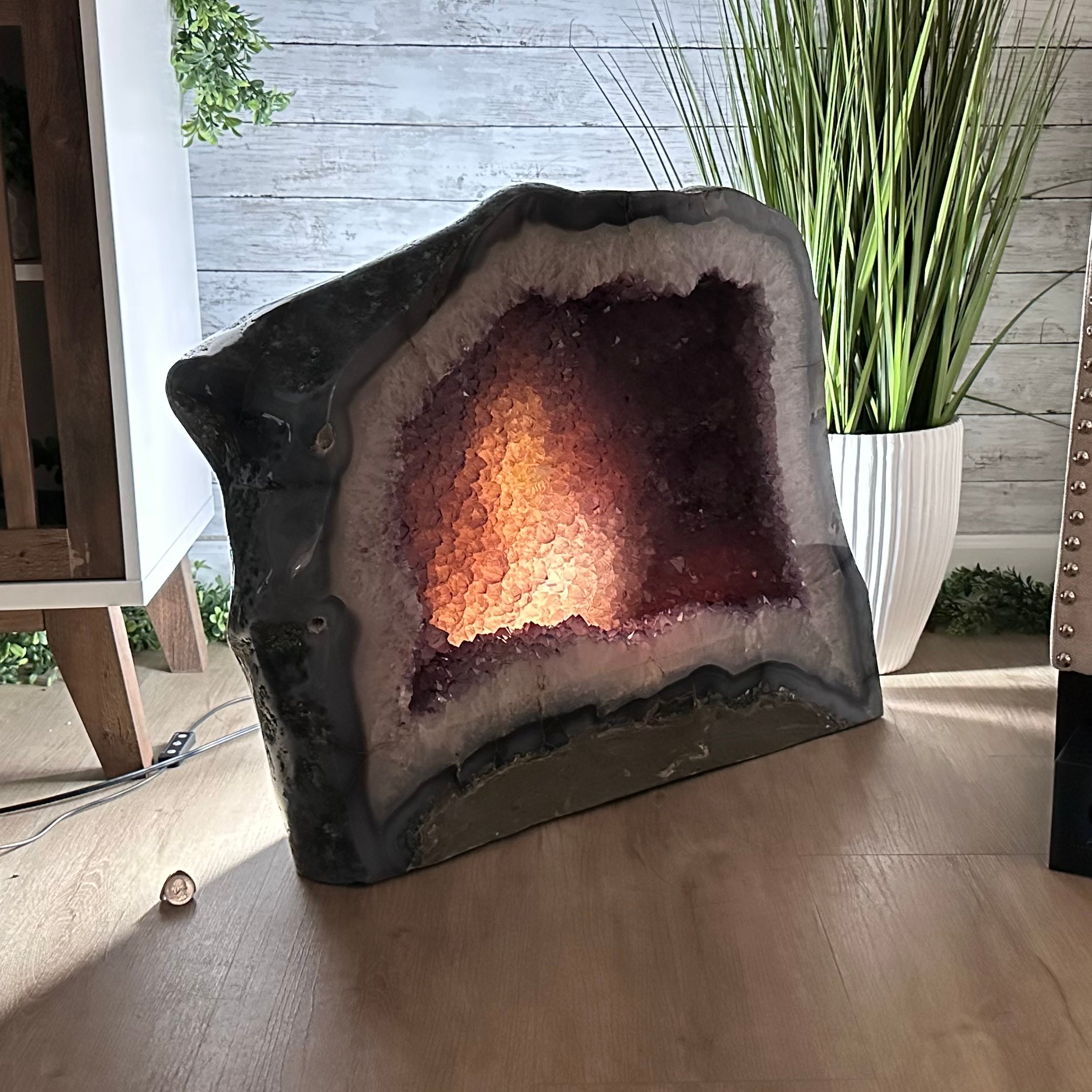 Large Extra Quality Polished Brazilian Amethyst Cathedral, 248.1 lbs & 23" tall Model #5602-0142 by Brazil Gems - Brazil GemsBrazil GemsLarge Extra Quality Polished Brazilian Amethyst Cathedral, 248.1 lbs & 23" tall Model #5602-0142 by Brazil GemsPolished Cathedrals5602-0142